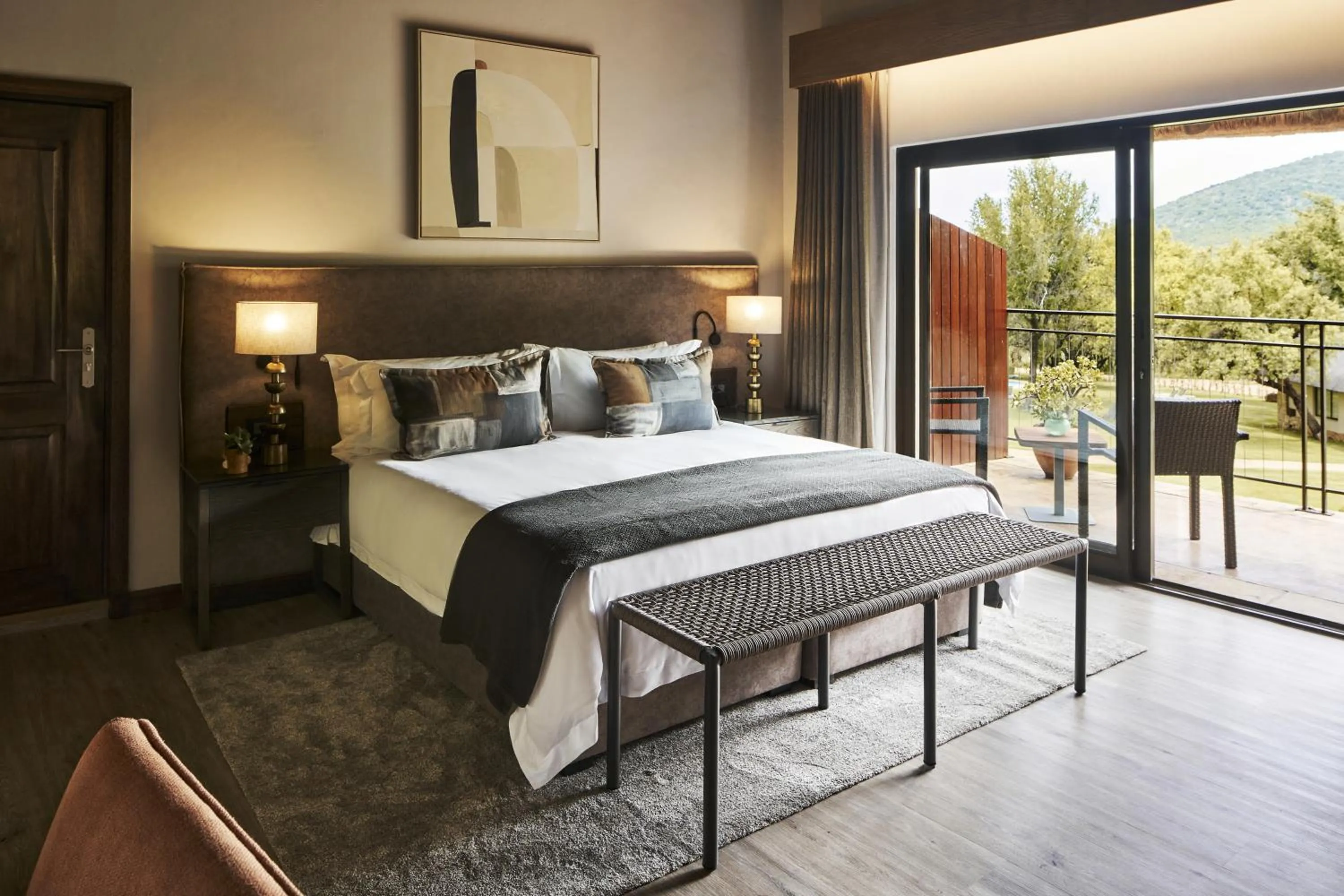 Bedroom, Bed in Letamo at Qwabi Private Game Reserve by NEWMARK