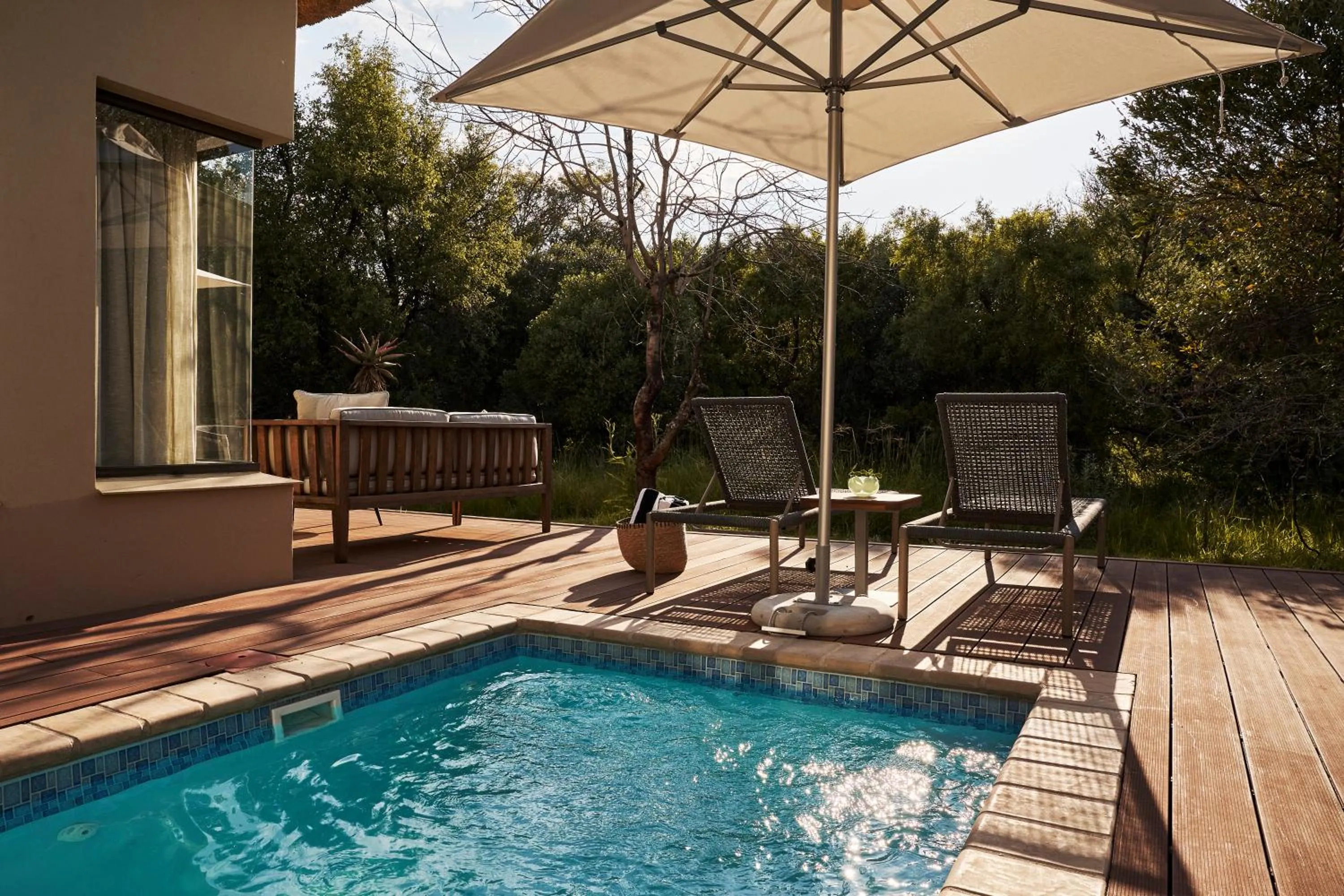 Swimming pool in Letamo at Qwabi Private Game Reserve by NEWMARK