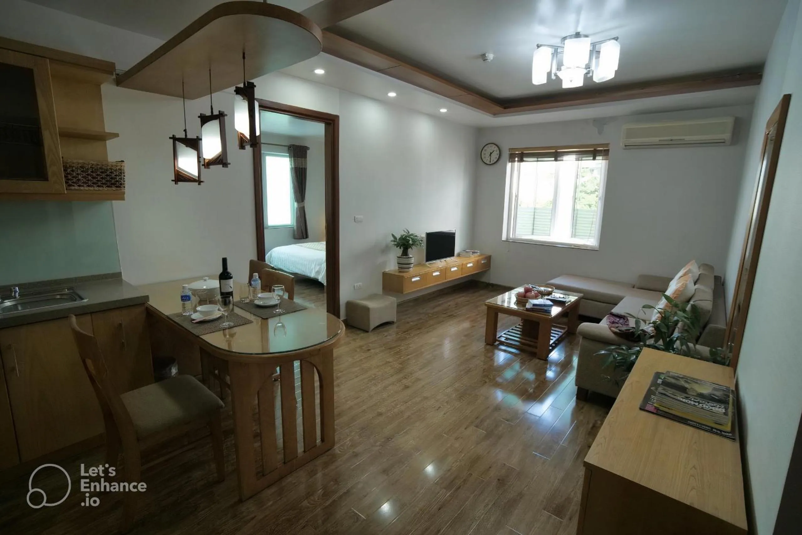 Living room in Trang Thanh Luxury Apartment