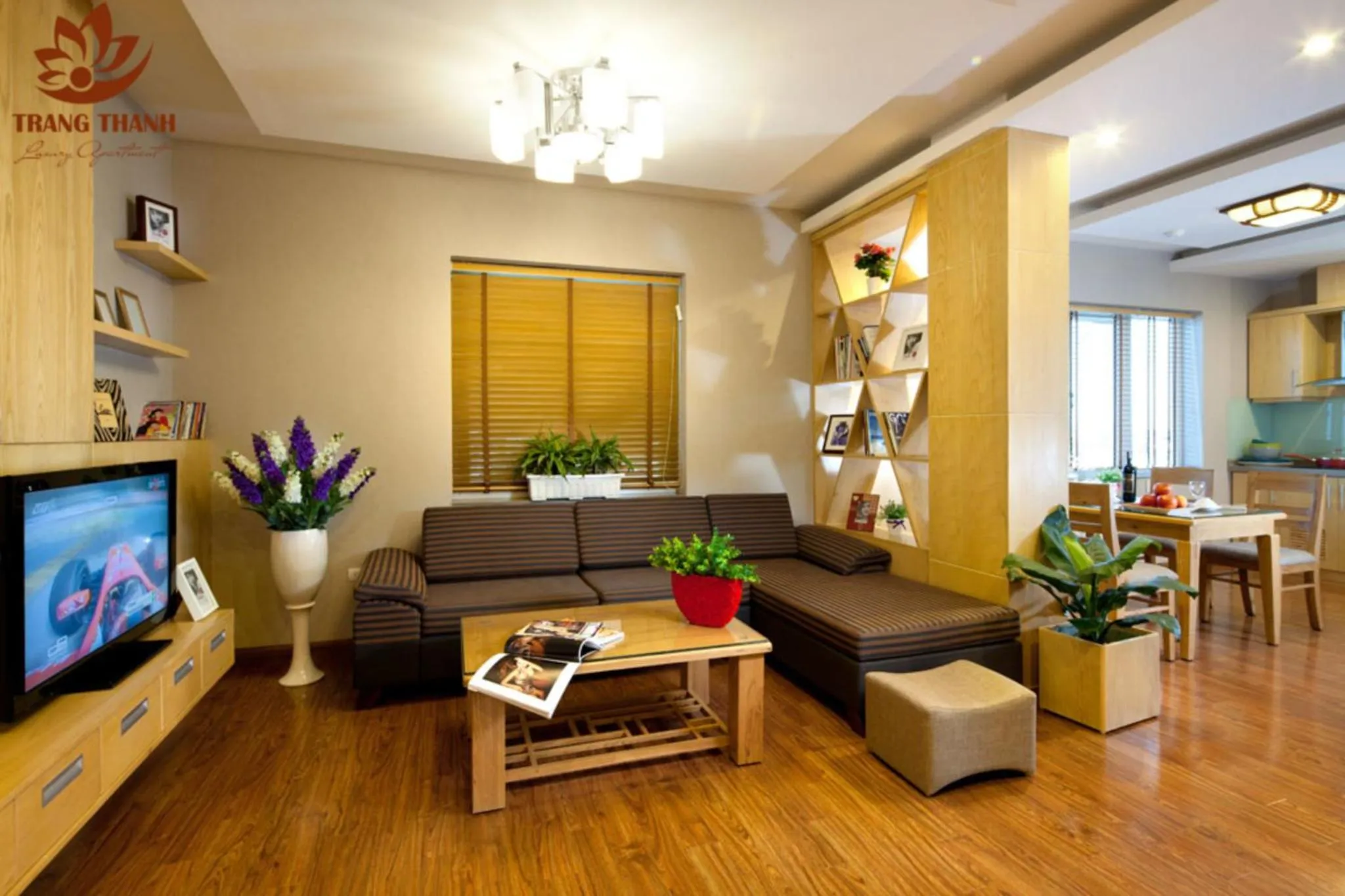 Living room in Trang Thanh Luxury Apartment