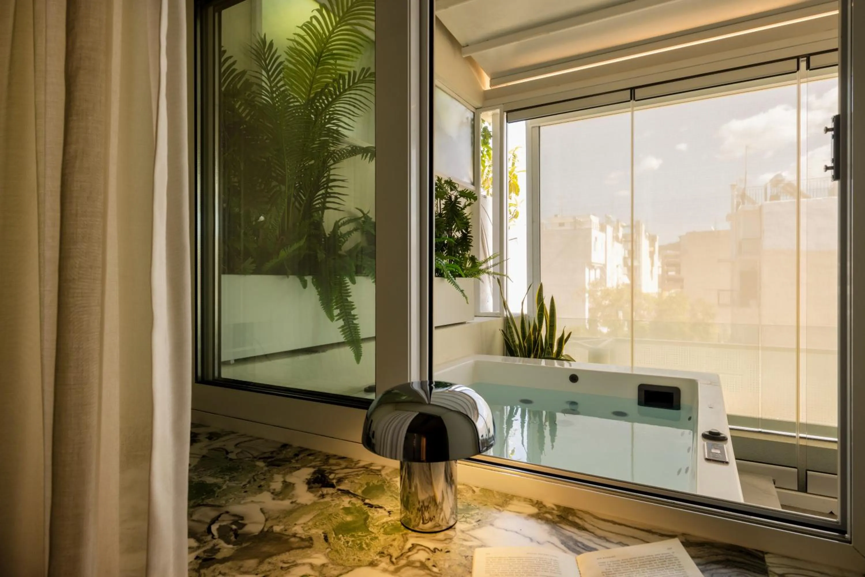 Hot Tub in The Newel Metaxourgeio by Athens Stay