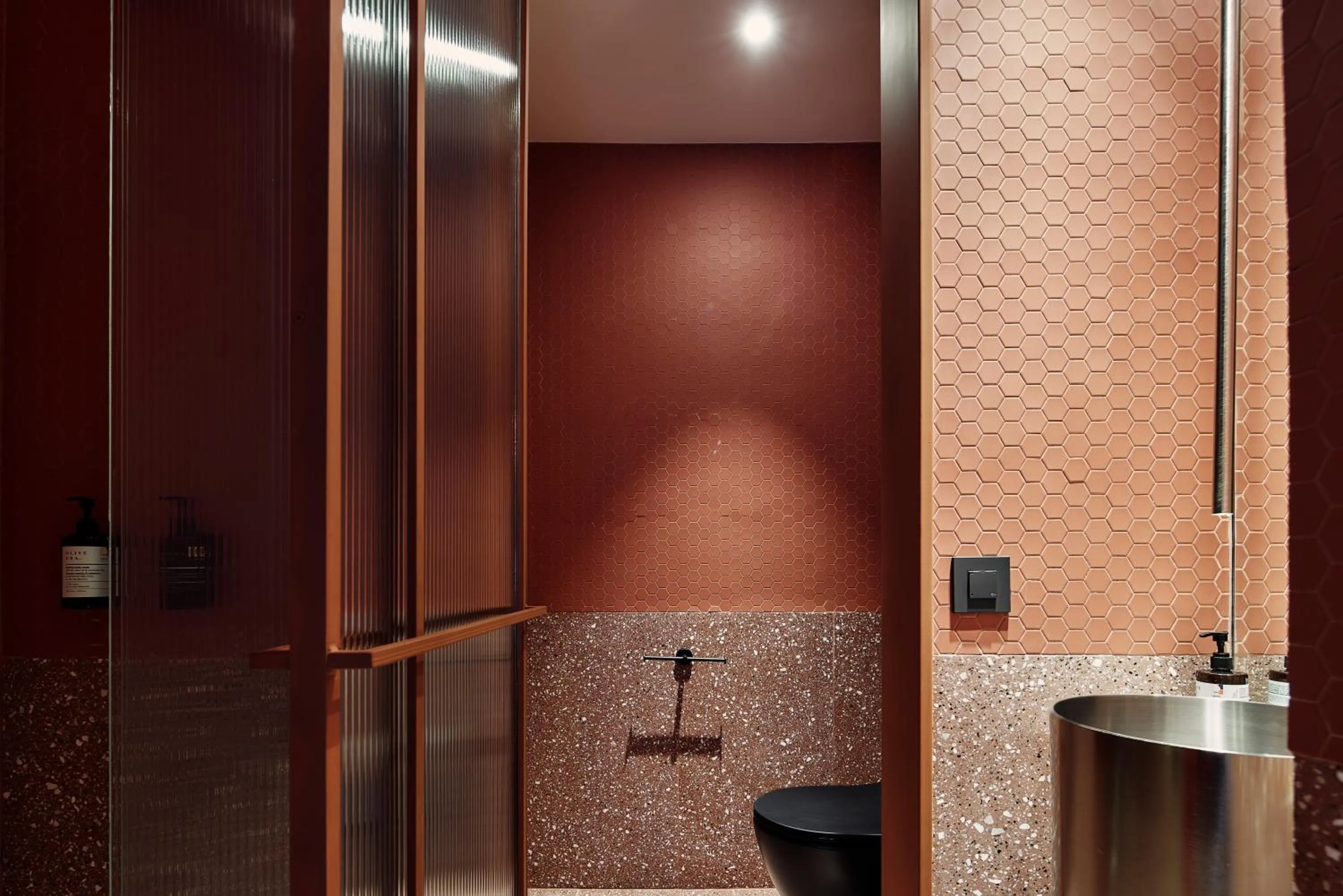 Bathroom in The Newel Metaxourgeio by Athens Stay