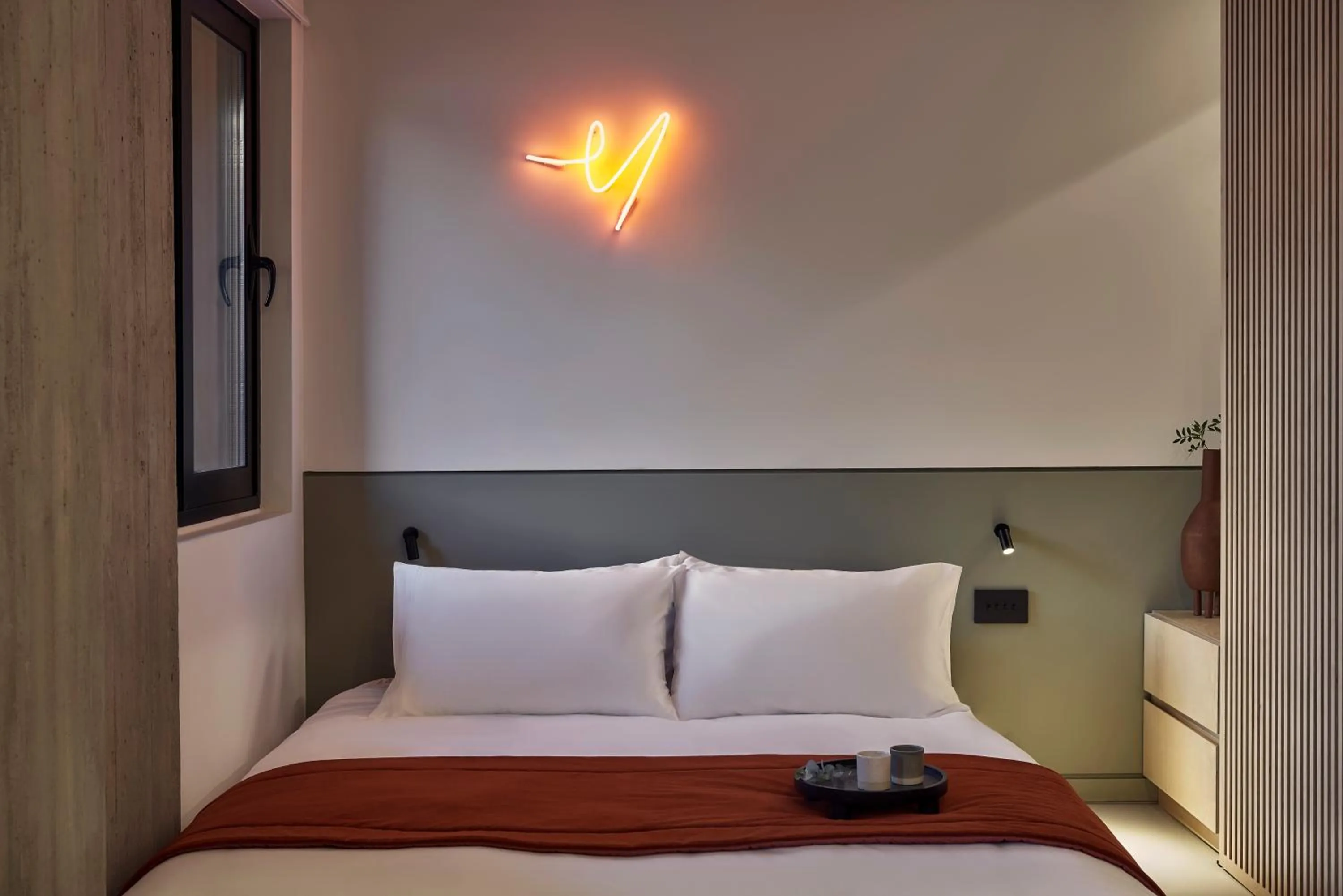 Bed in The Newel Metaxourgeio by Athens Stay