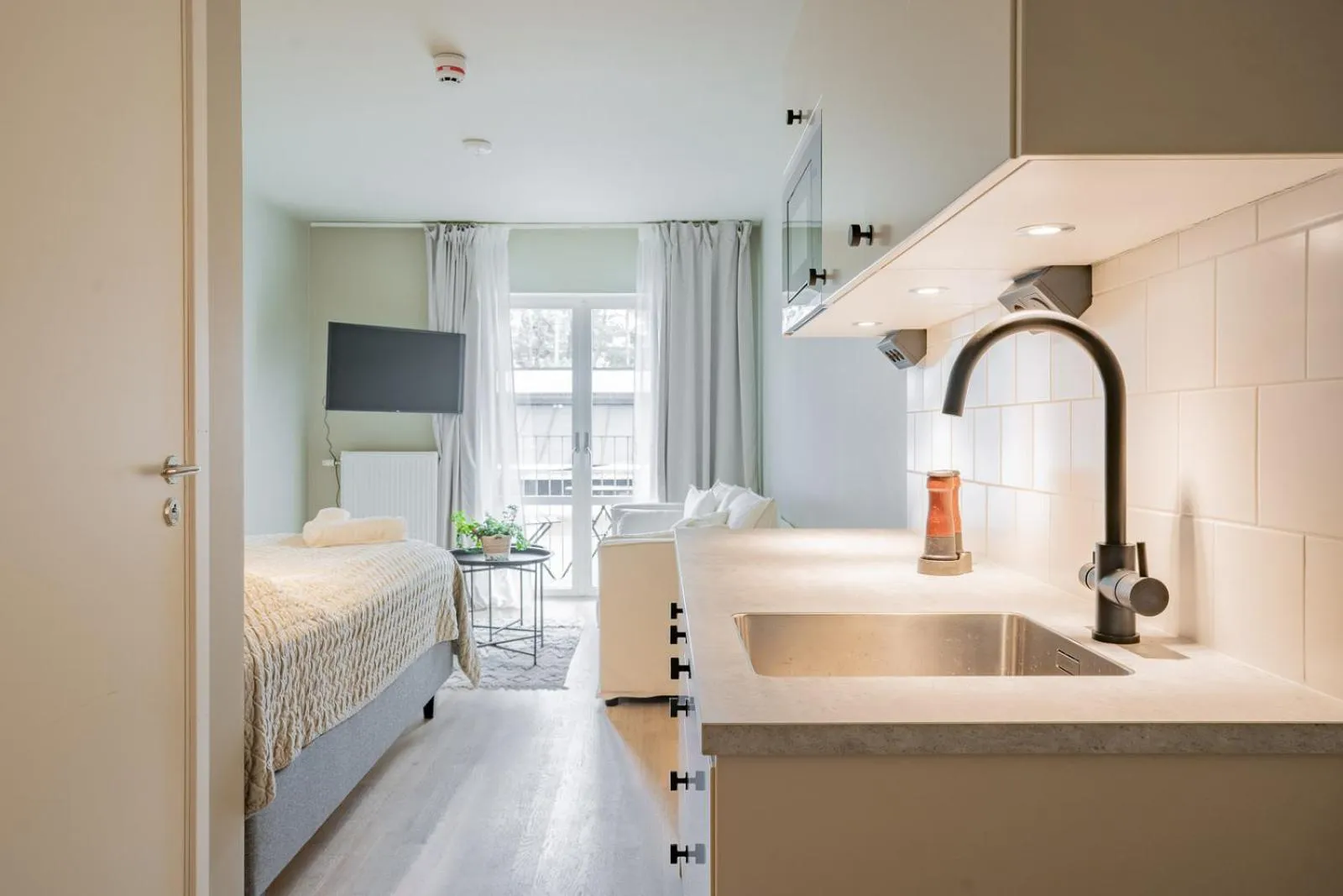 Property building, Bed in Hotell Hanöhus Hällevik