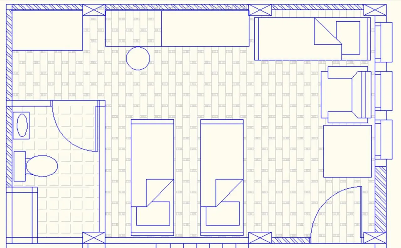 Floor plan in Triple Palms House