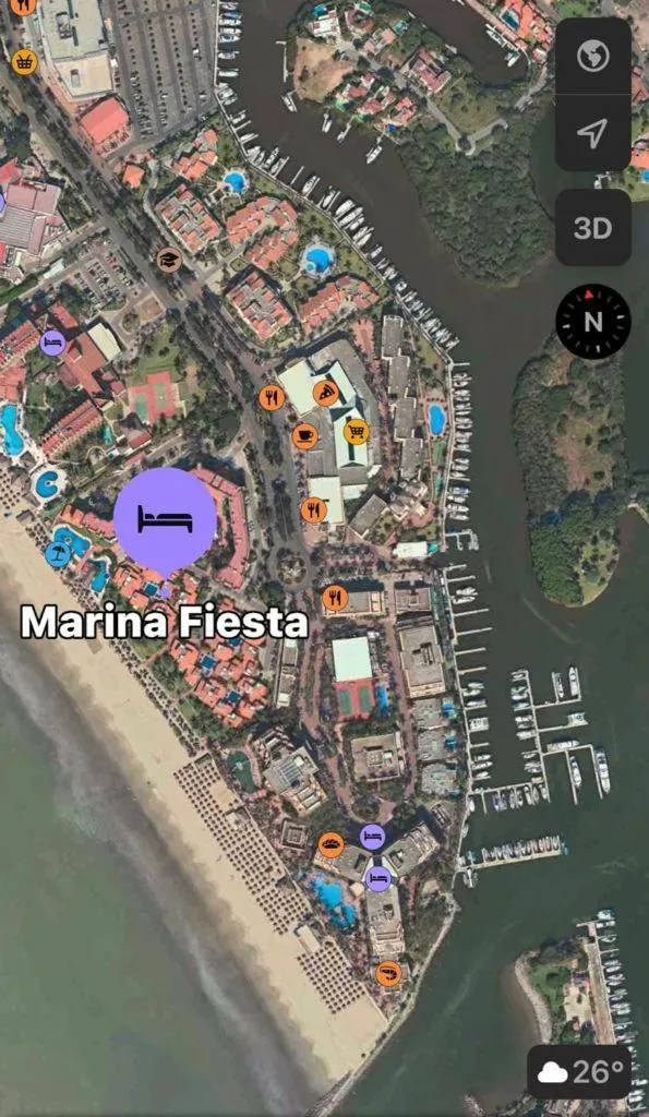 Bird's eye view in Marina fiesta