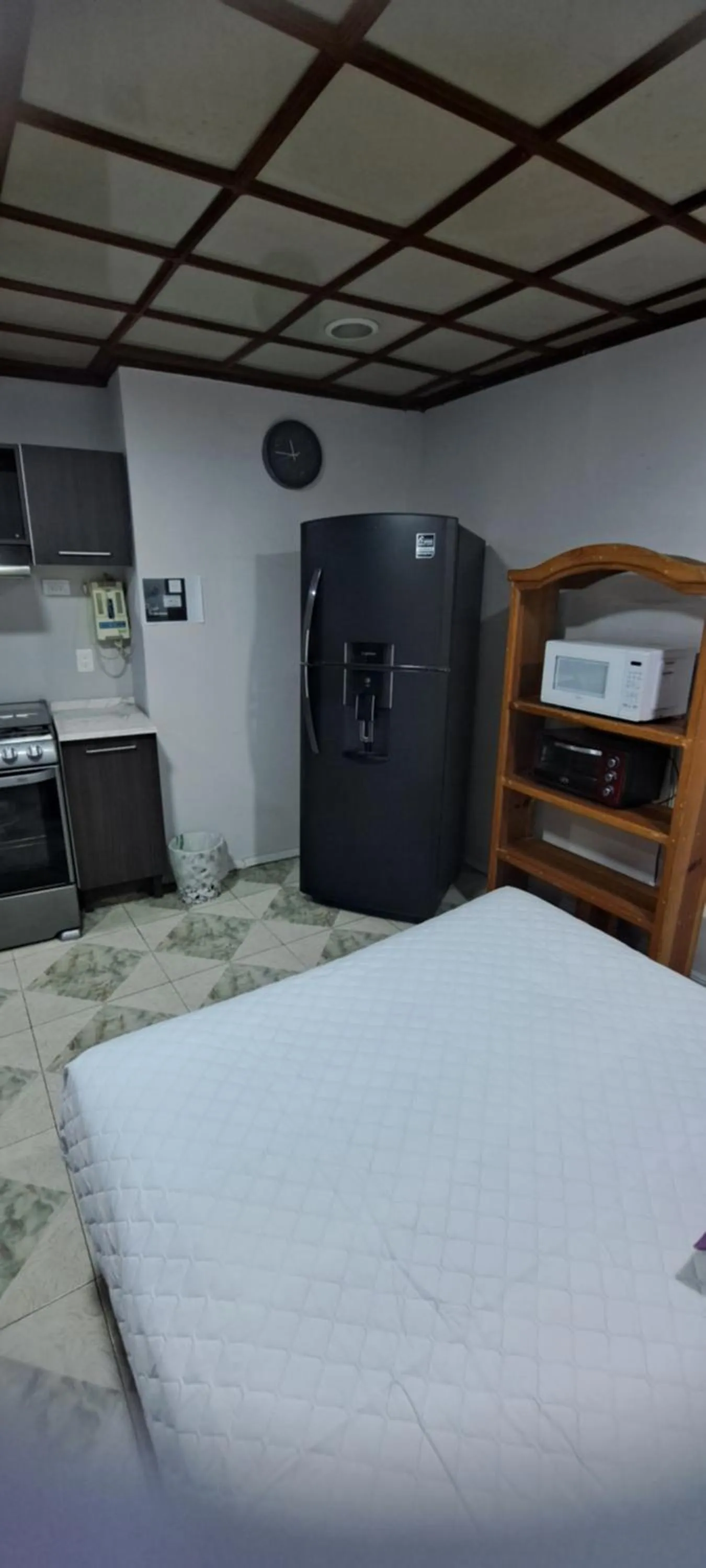 Kitchen or kitchenette, Bed in Habitaciones Narvarte Del Valle
