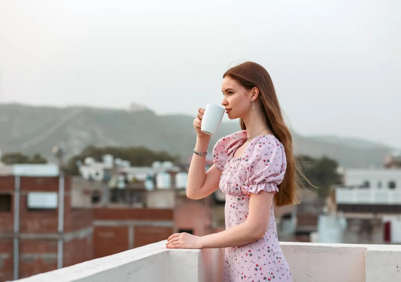 Balcony/Terrace in Bloom Boutique l Chelon Haveli