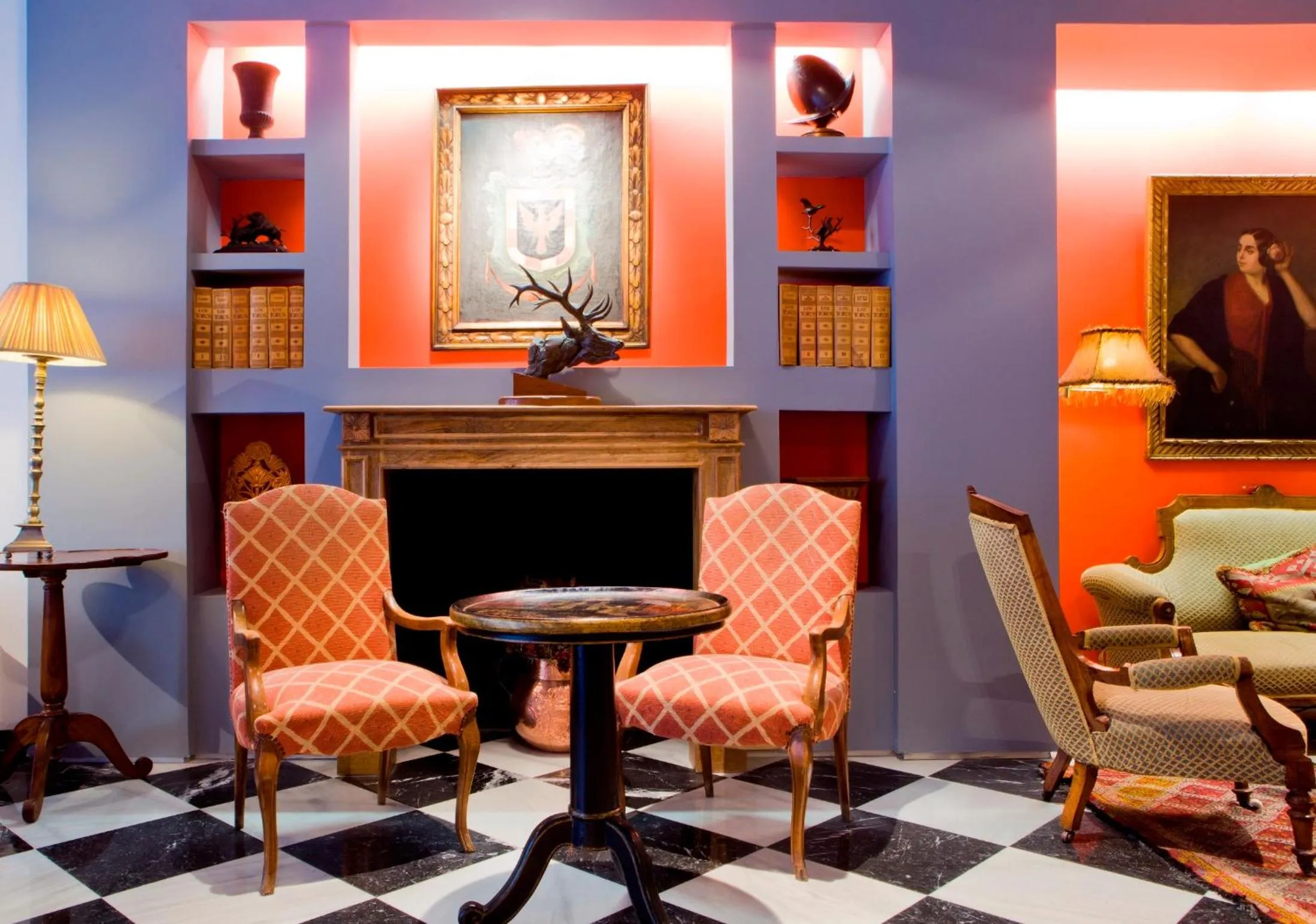 Lobby or reception in Hotel Doña María