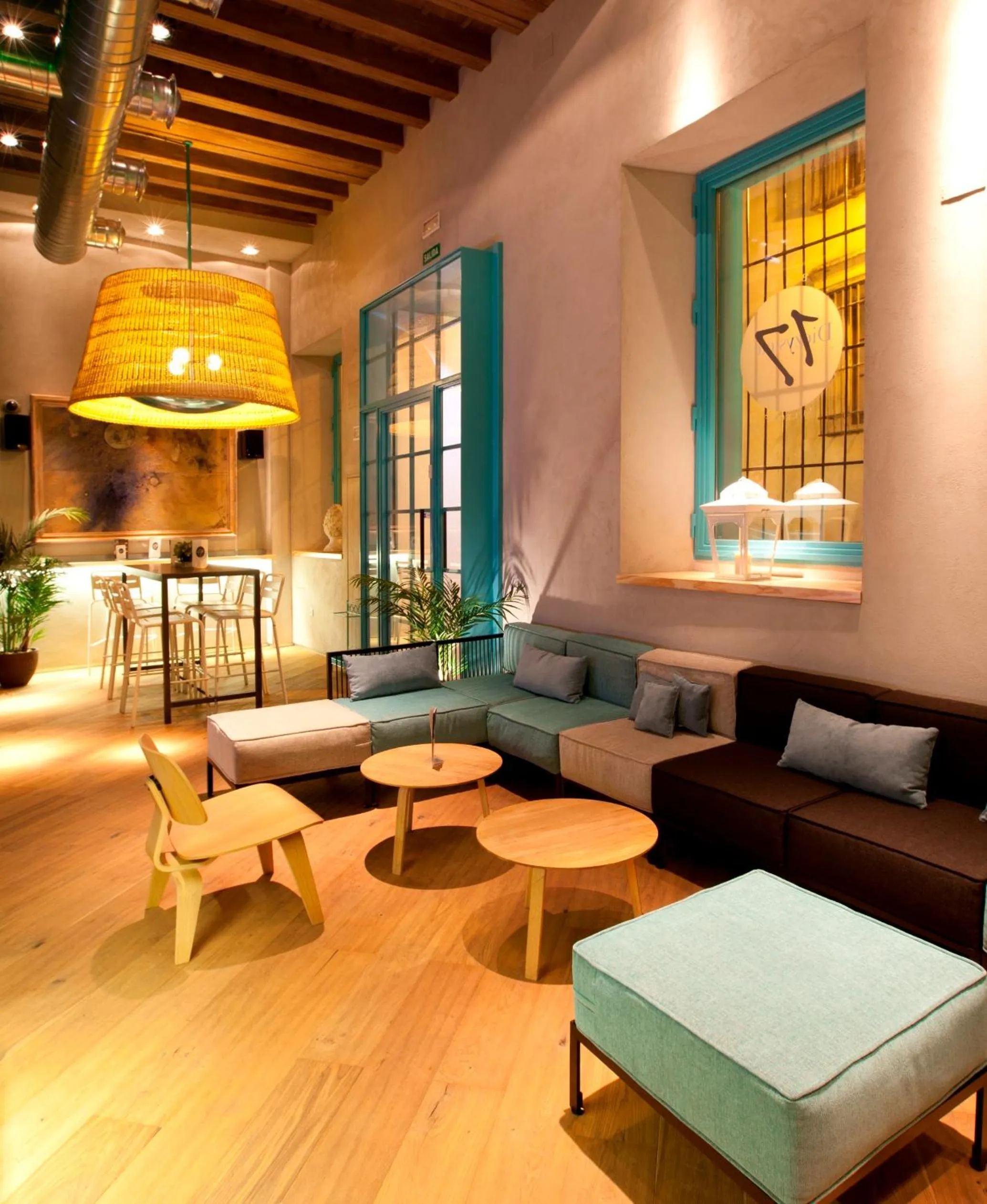 Lobby or reception in Hotel Doña María