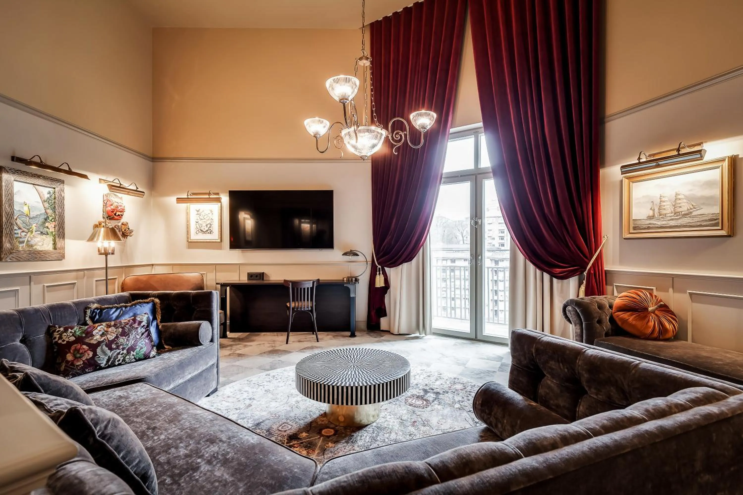 Living room in Liseberg Grand Curiosa Hotel