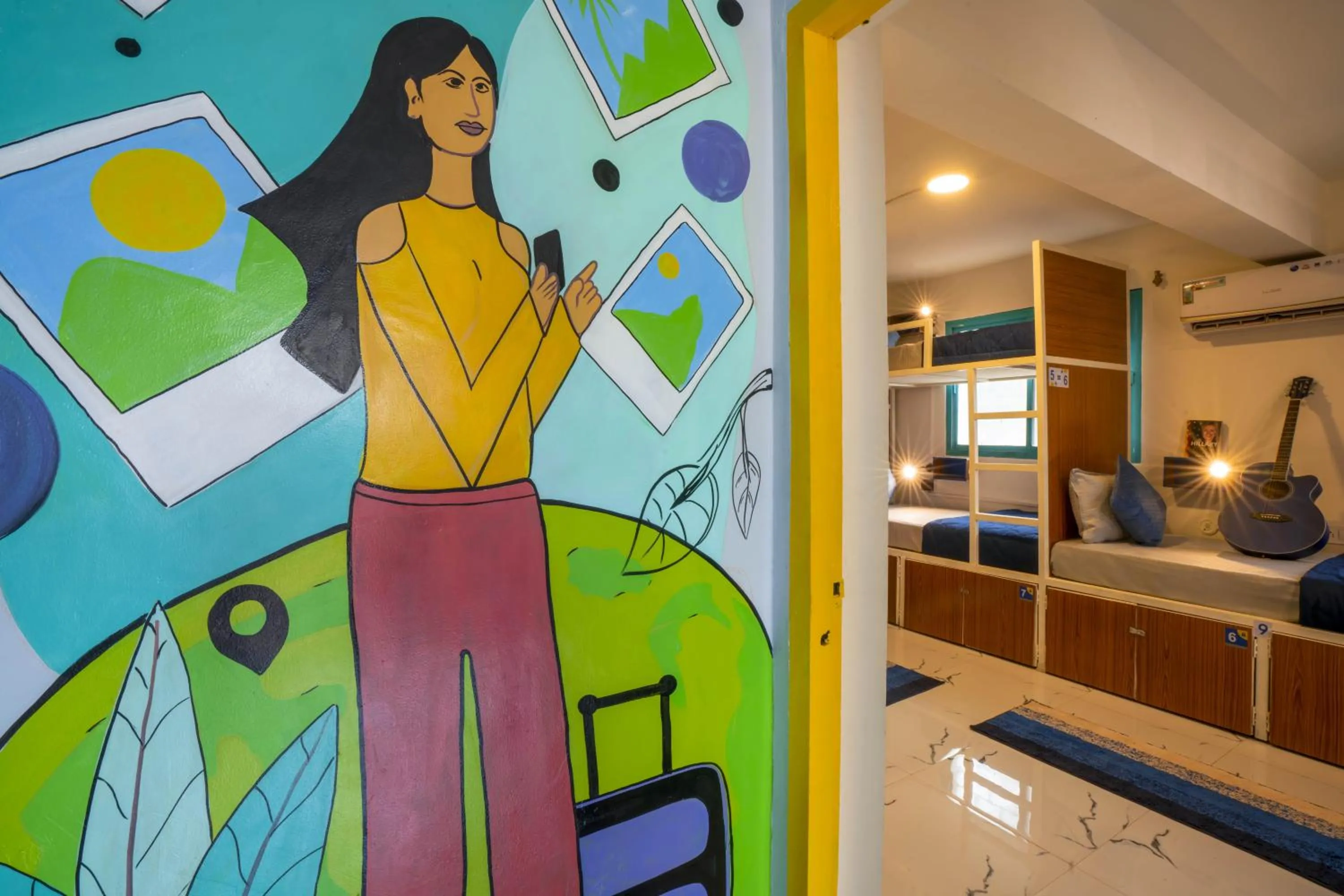 Bed in Shalom Backpackers Anjuna Goa