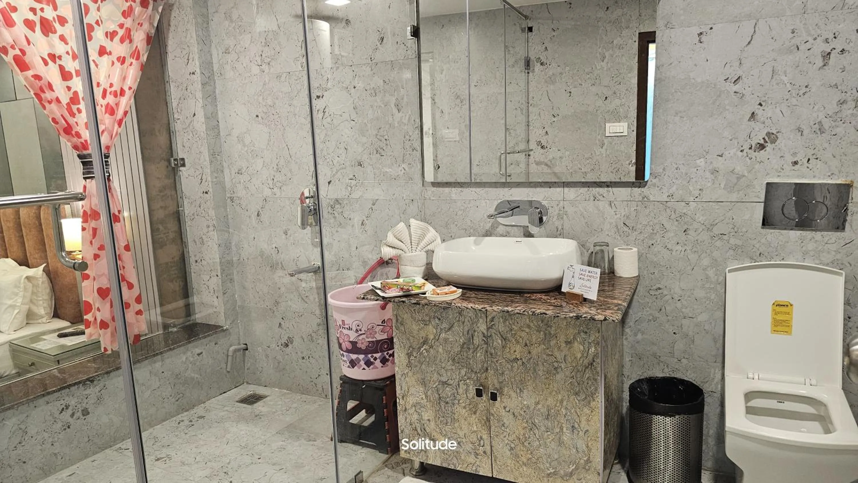 Shower in SOLITUDE, The Boutique Hotel- Premium & Corporate Friendly