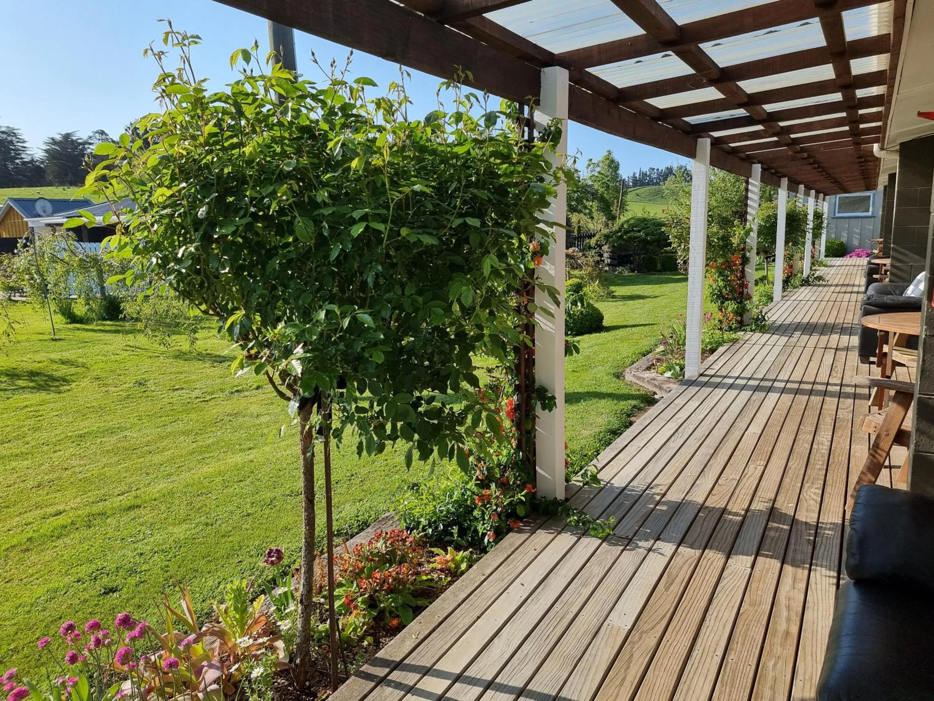 Garden view in Cheviot Motels, Cabins and Camp