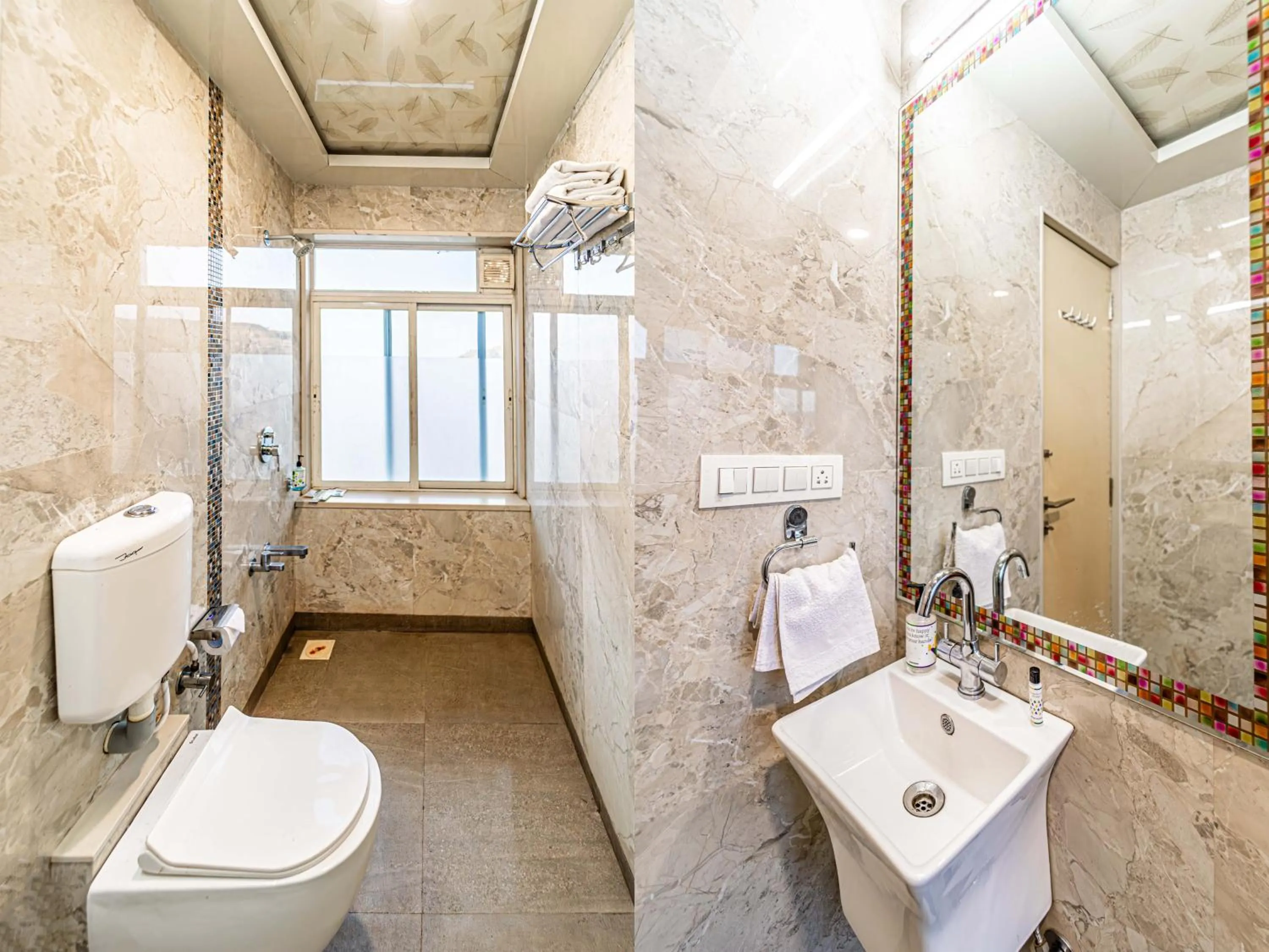 Toilet in Treebo Raval Resort with Valley View