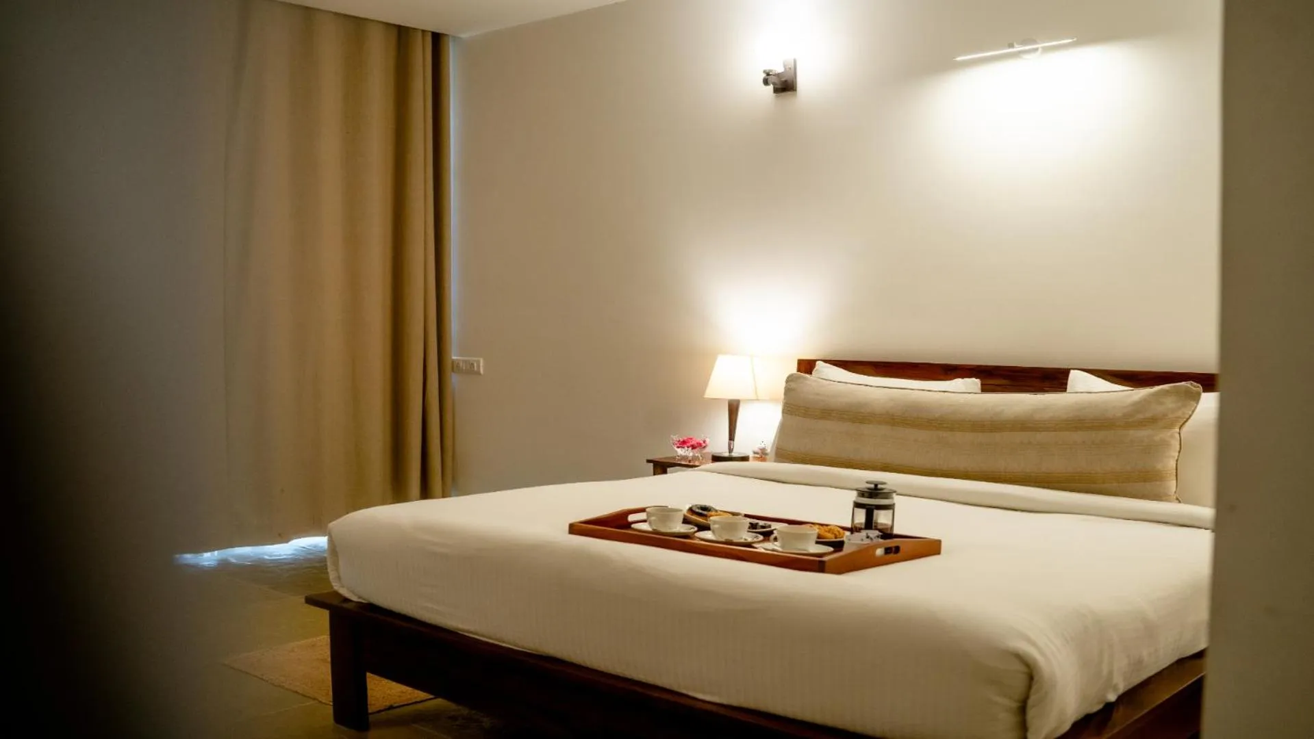 Bed in Guldaar Sariska - A luxury Forest Resort