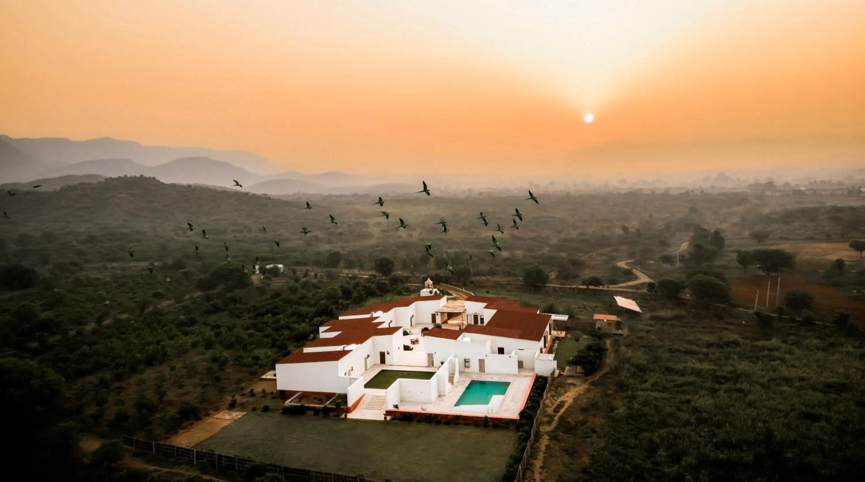 Bird's eye view in Guldaar Sariska - A luxury Forest Resort