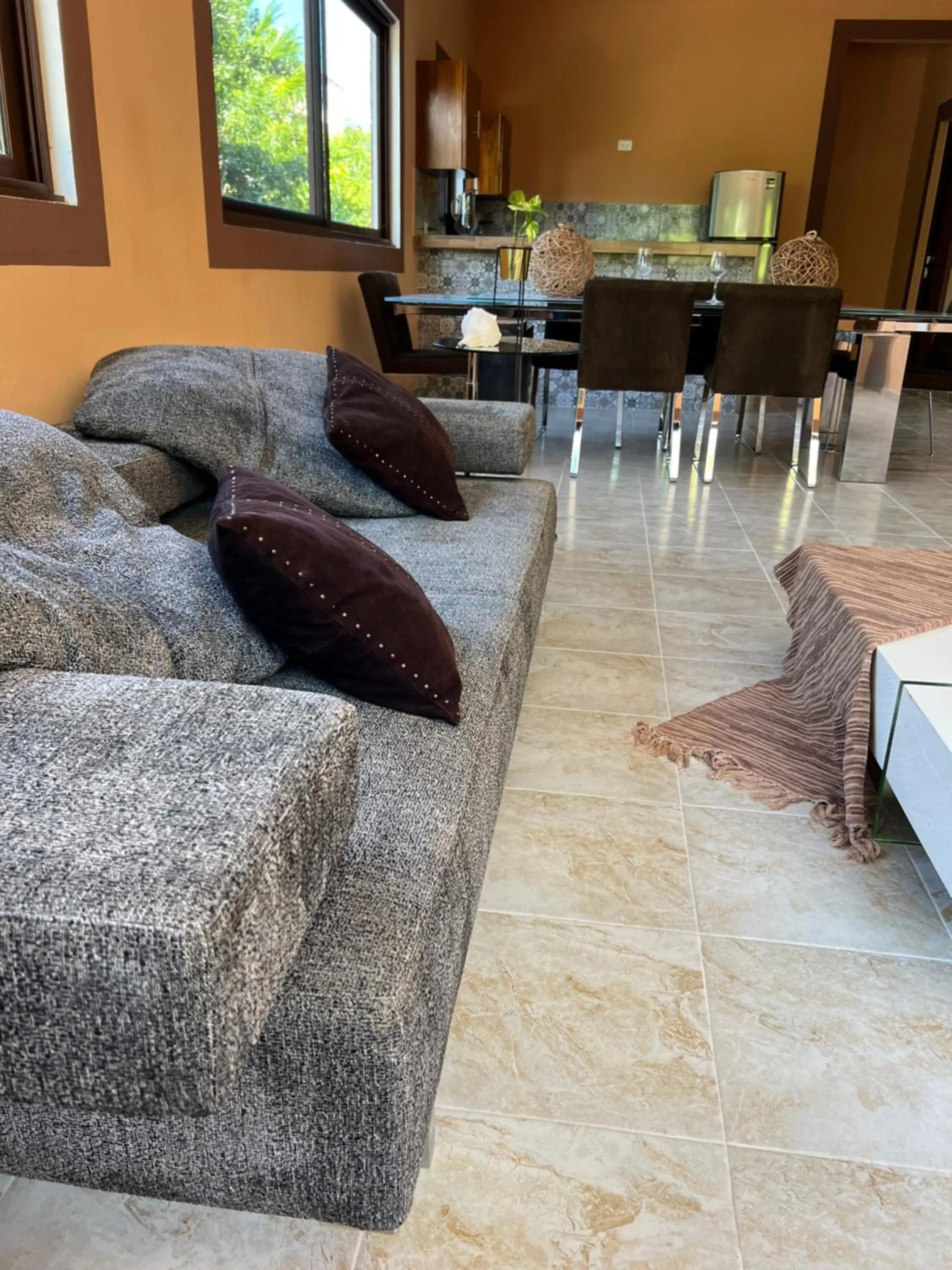 Living room in Bliss Apartments Holbox