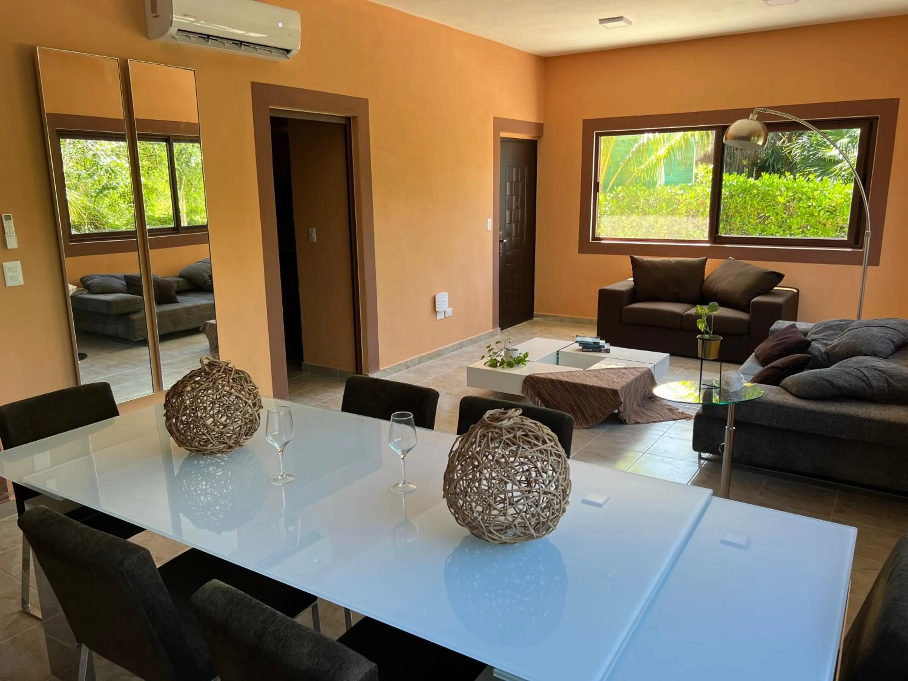 Living room in Bliss Apartments Holbox