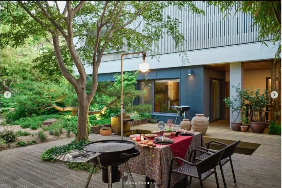 Garden in Scenery after Rain