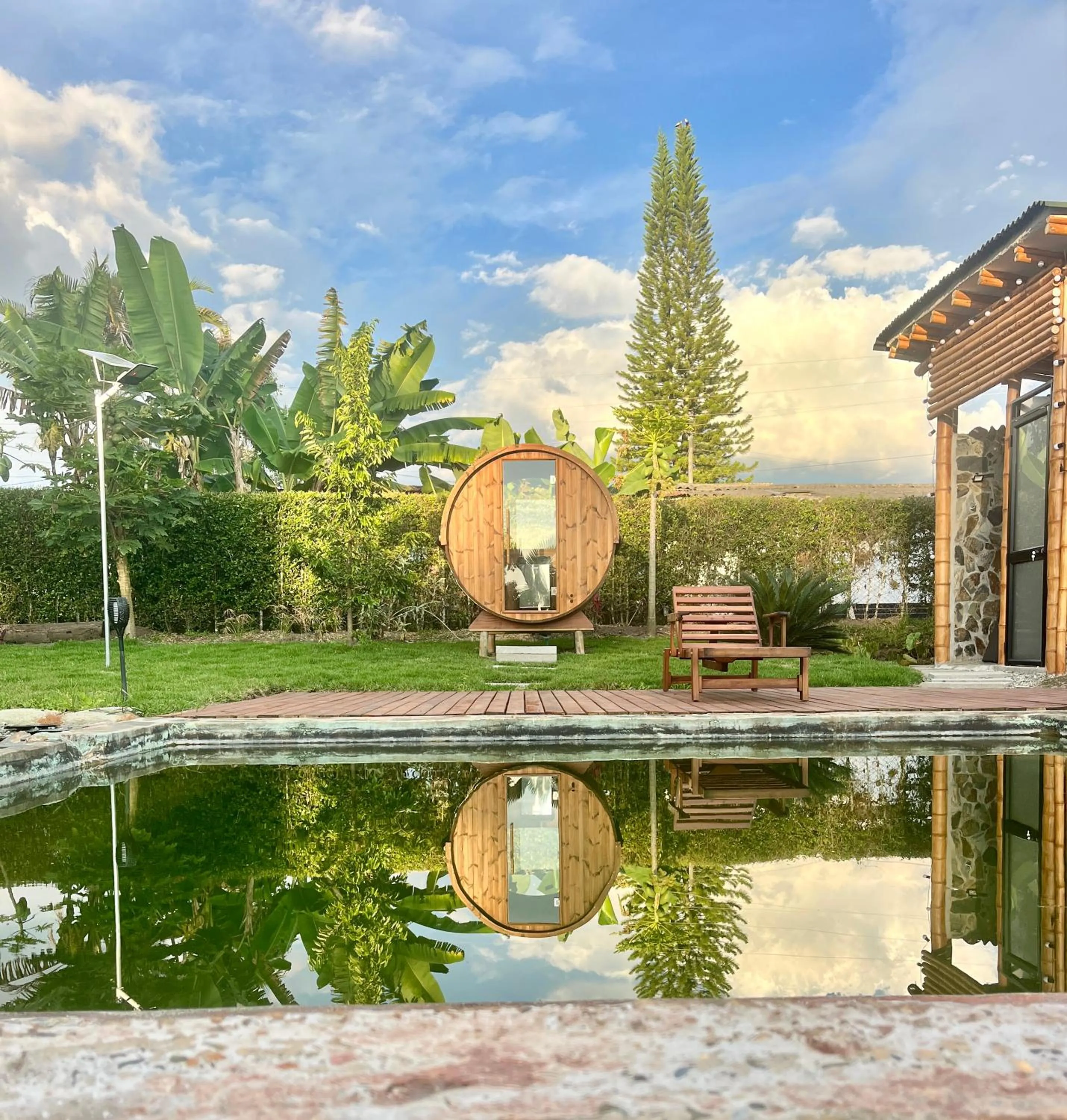 Sauna in Ecohotel Alma