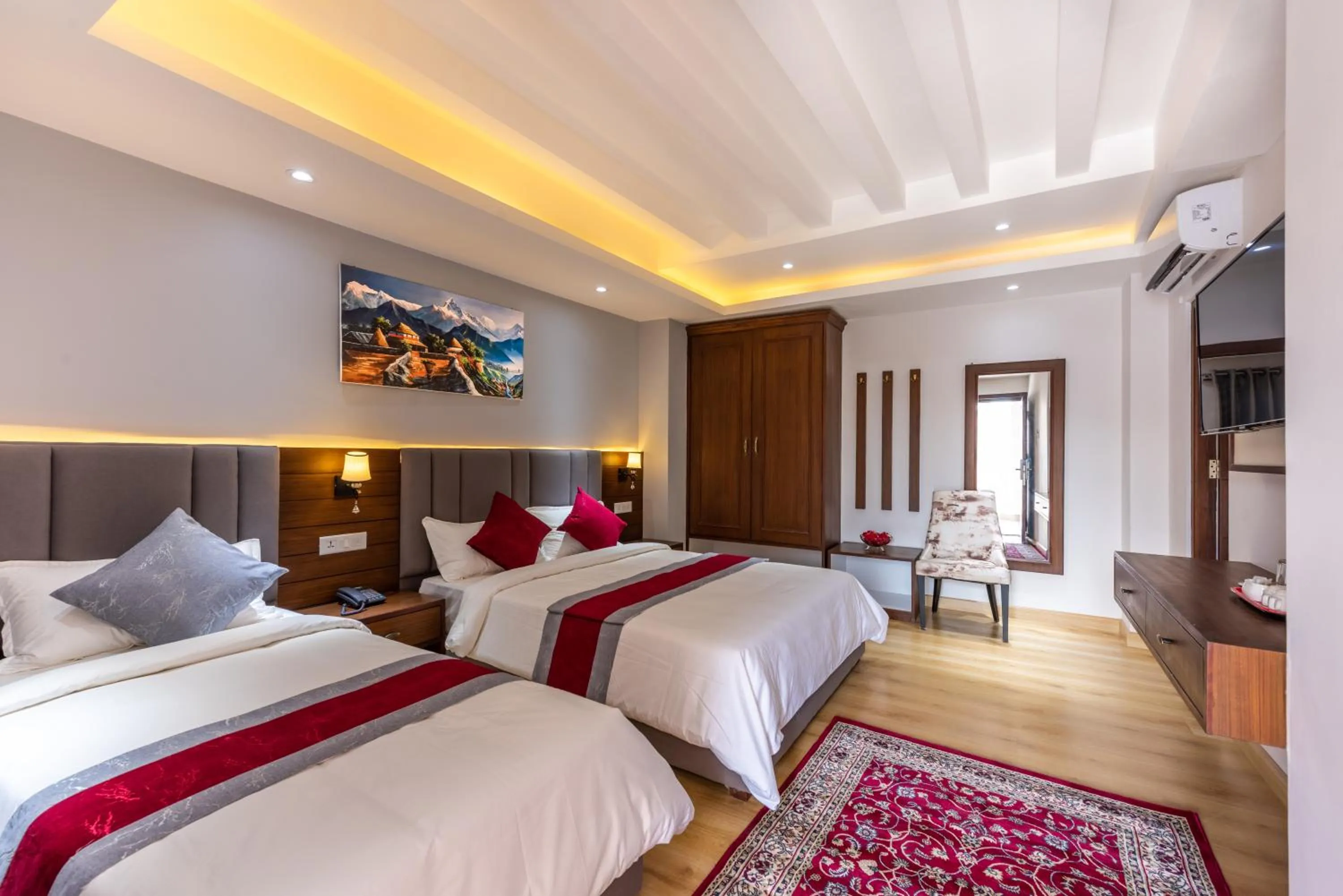 Bed in Hotel Ama-La, Thamel, Kathmandu