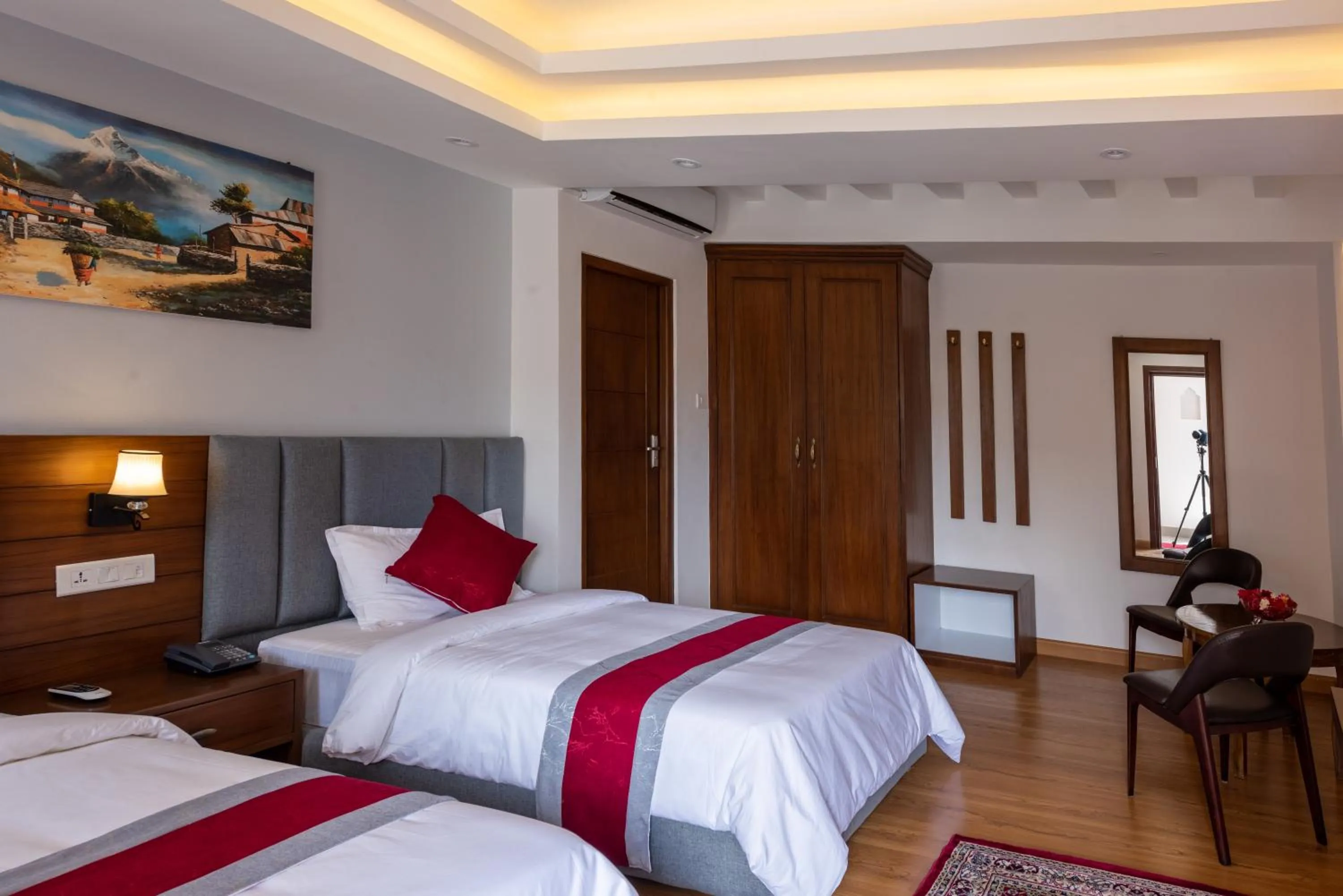 Bed in Hotel Ama-La, Thamel, Kathmandu