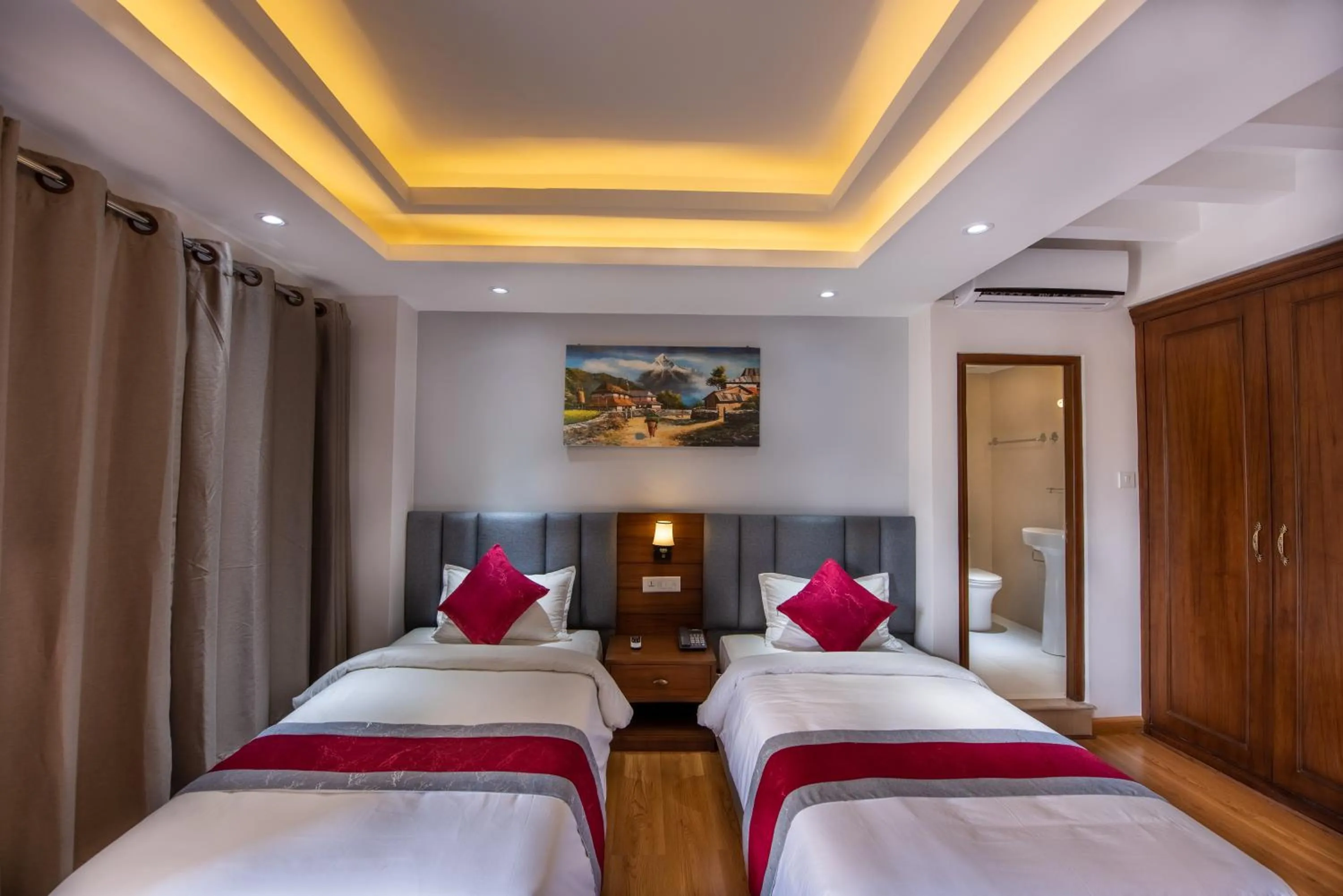 Bedroom, Bed in Hotel Ama-La, Thamel, Kathmandu