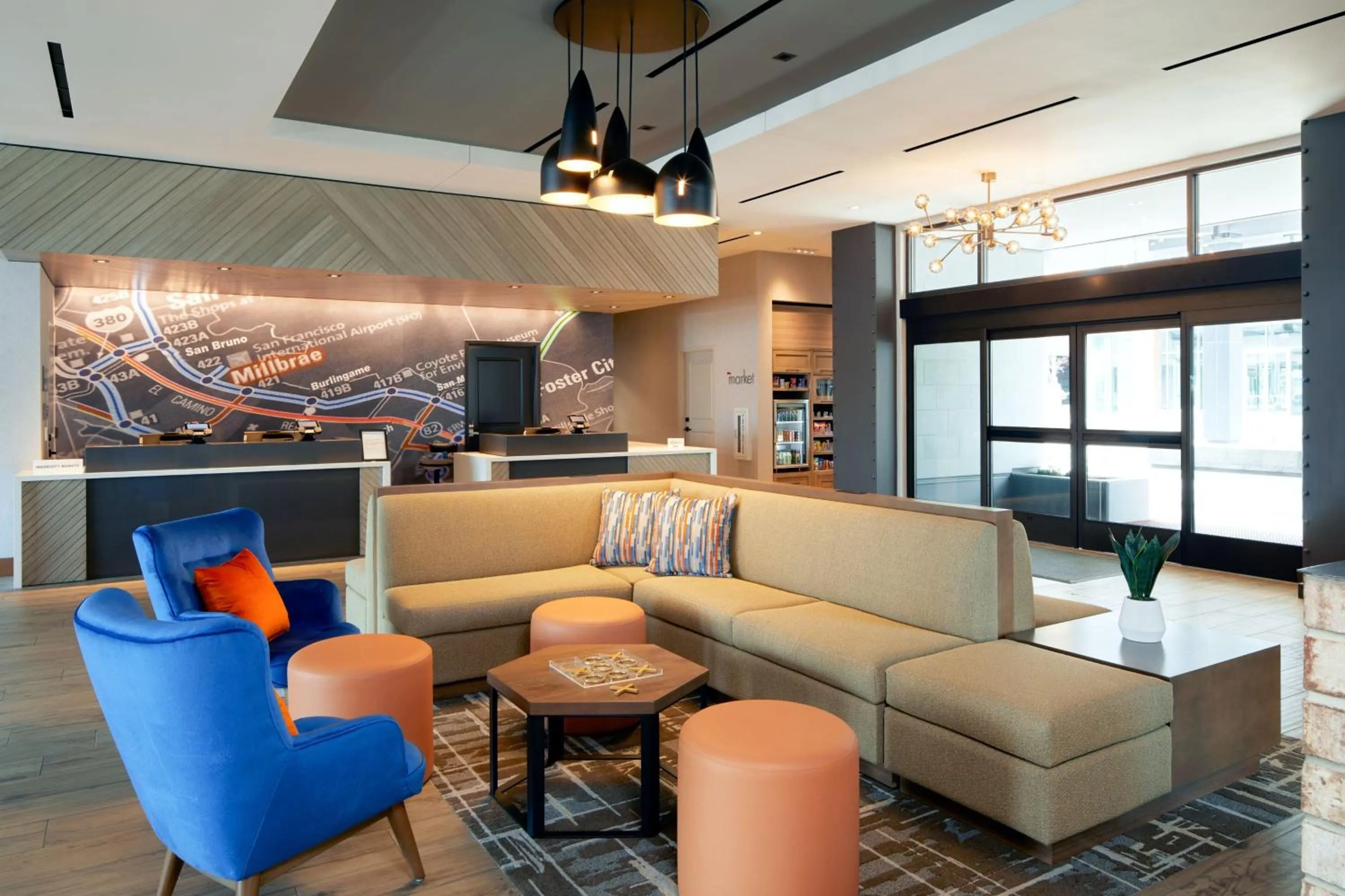 Lobby or reception in Residence Inn by Marriott San Francisco Airport Millbrae Station