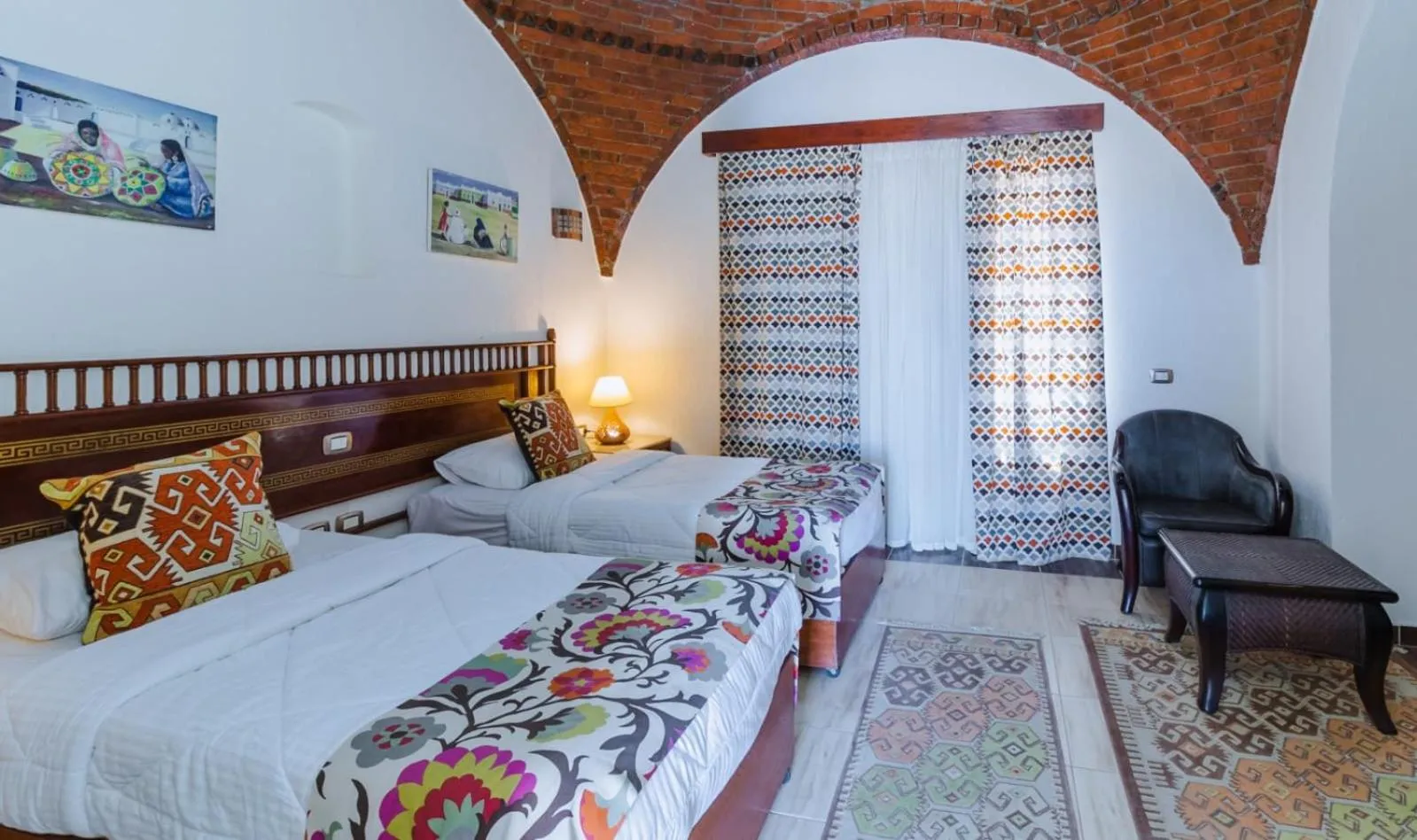 Bed in Beach safari nubian resort