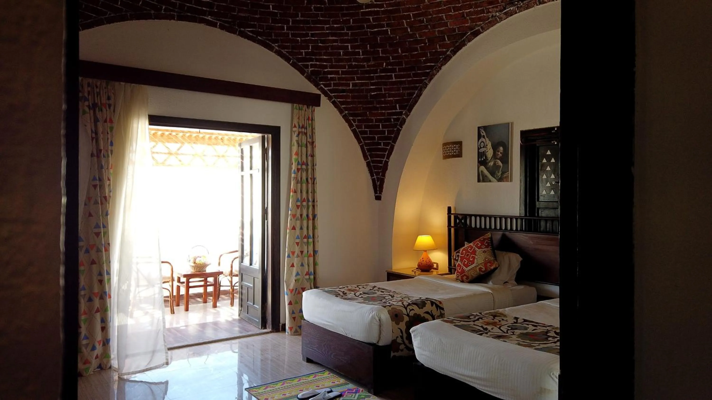 Bedroom, Bed in Beach safari nubian resort