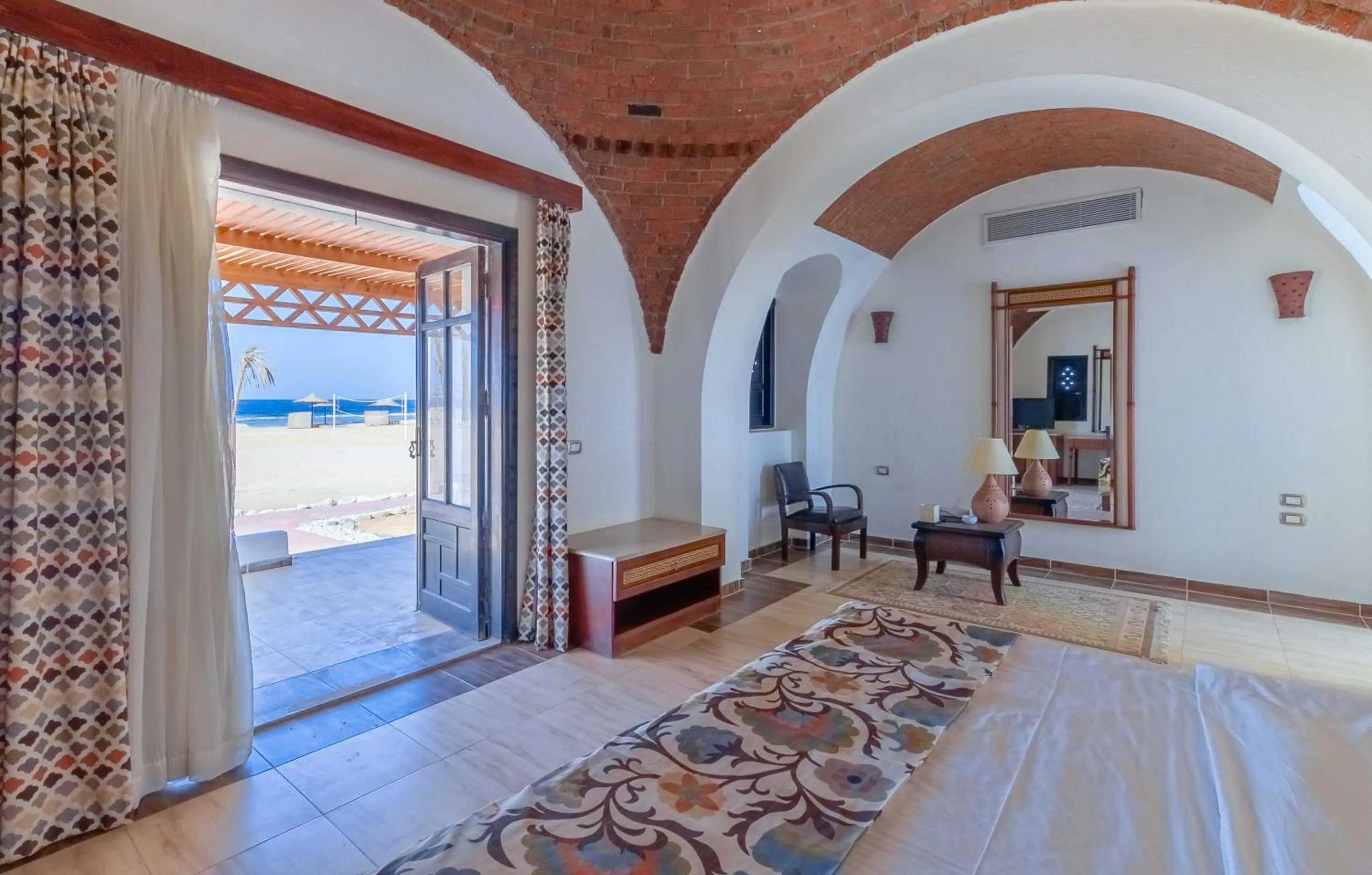 Seating area, Bed in Beach safari nubian resort