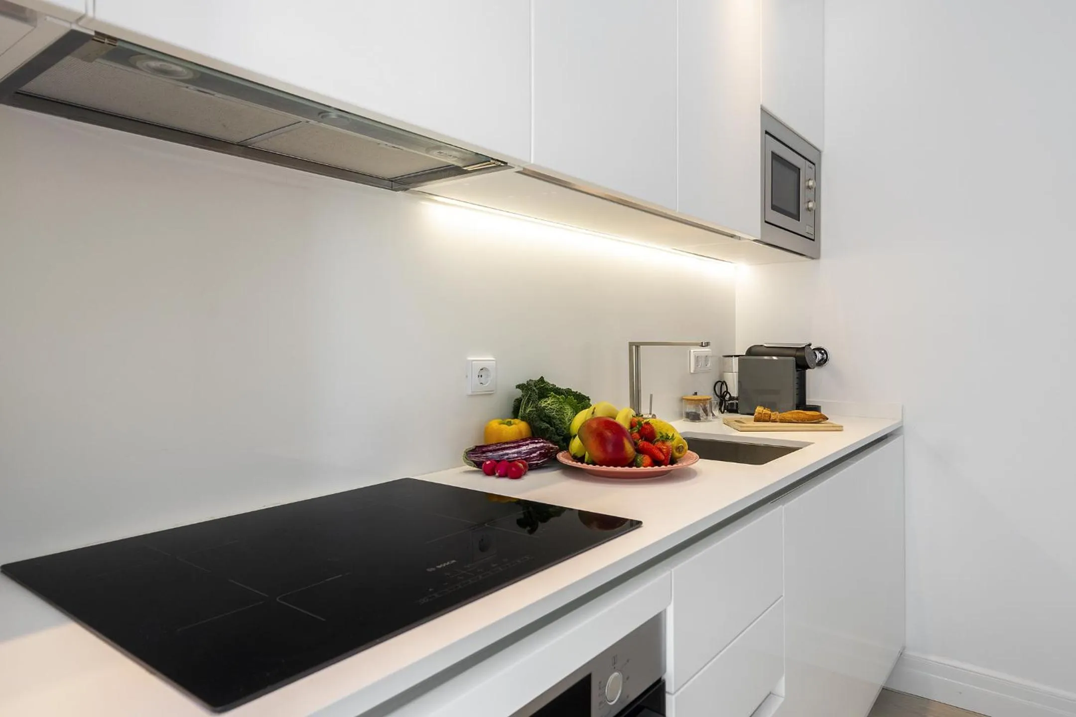 Kitchen or kitchenette in Les Deux Mariettes Apartments & Suites