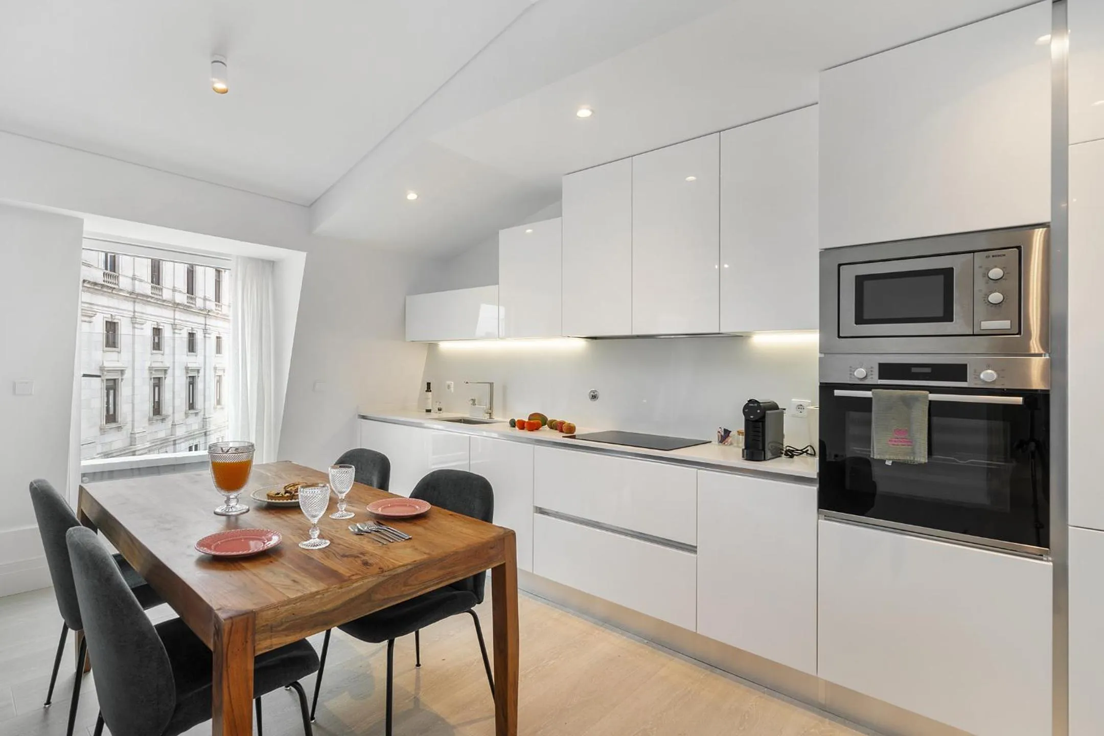 Kitchen or kitchenette in Les Deux Mariettes Apartments & Suites