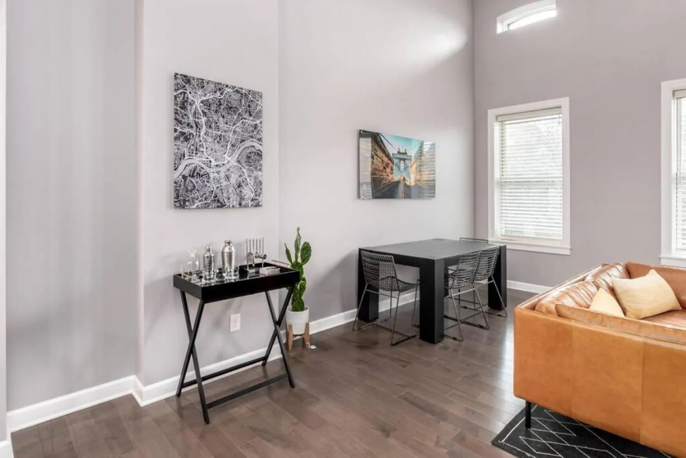 Living room in Soaring 2-Bedroom Parkside Loft Walkable to it All