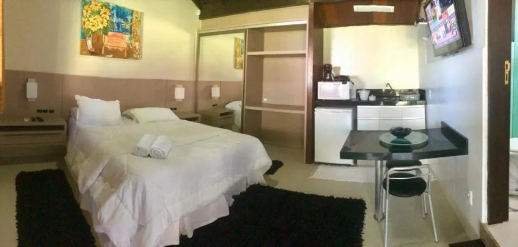 Bed in Pousada Solar dos Girassóis