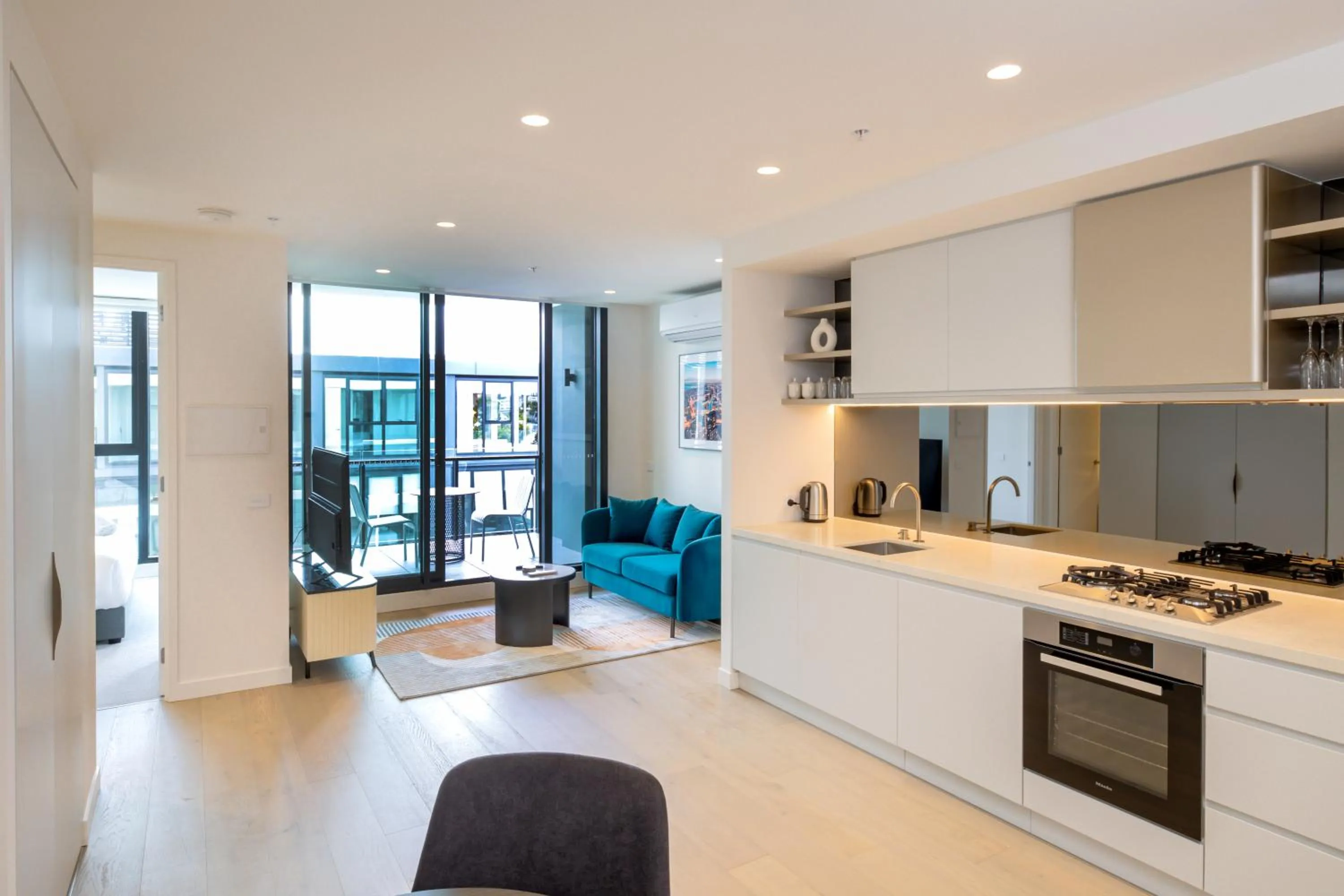 Kitchen or kitchenette in The Marker Apartments Melbourne