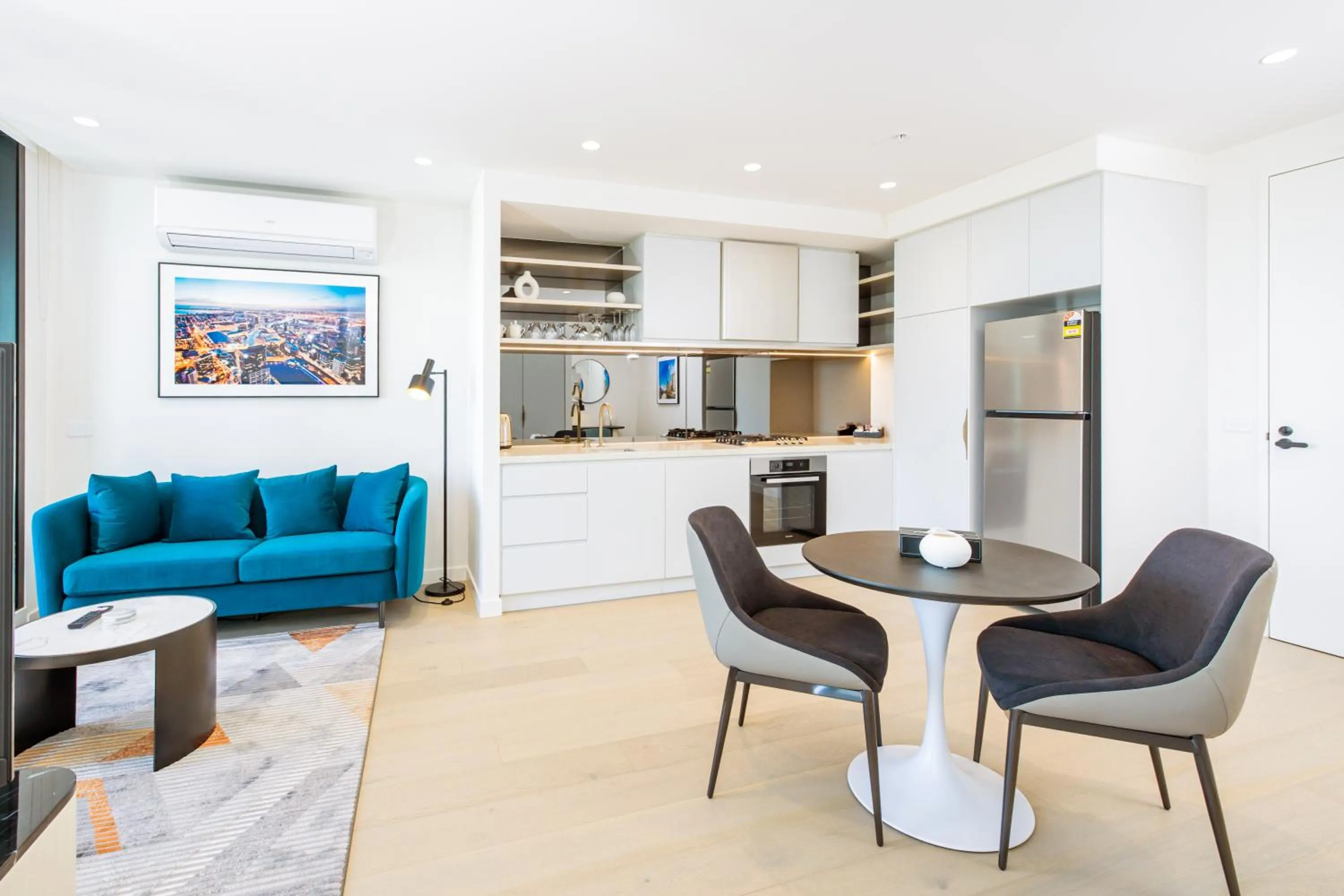 Kitchen or kitchenette in The Marker Apartments Melbourne