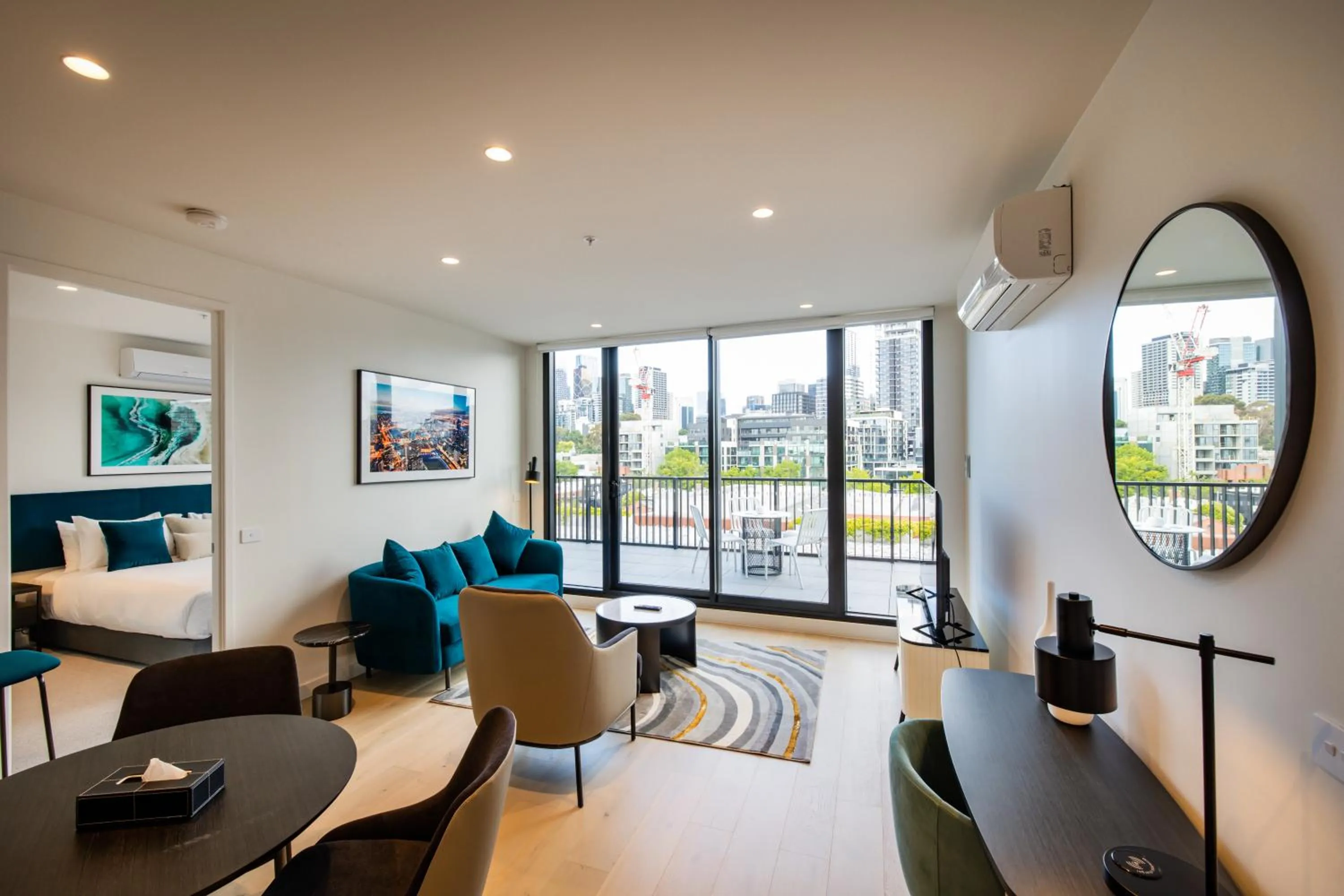 Living room in The Marker Apartments Melbourne