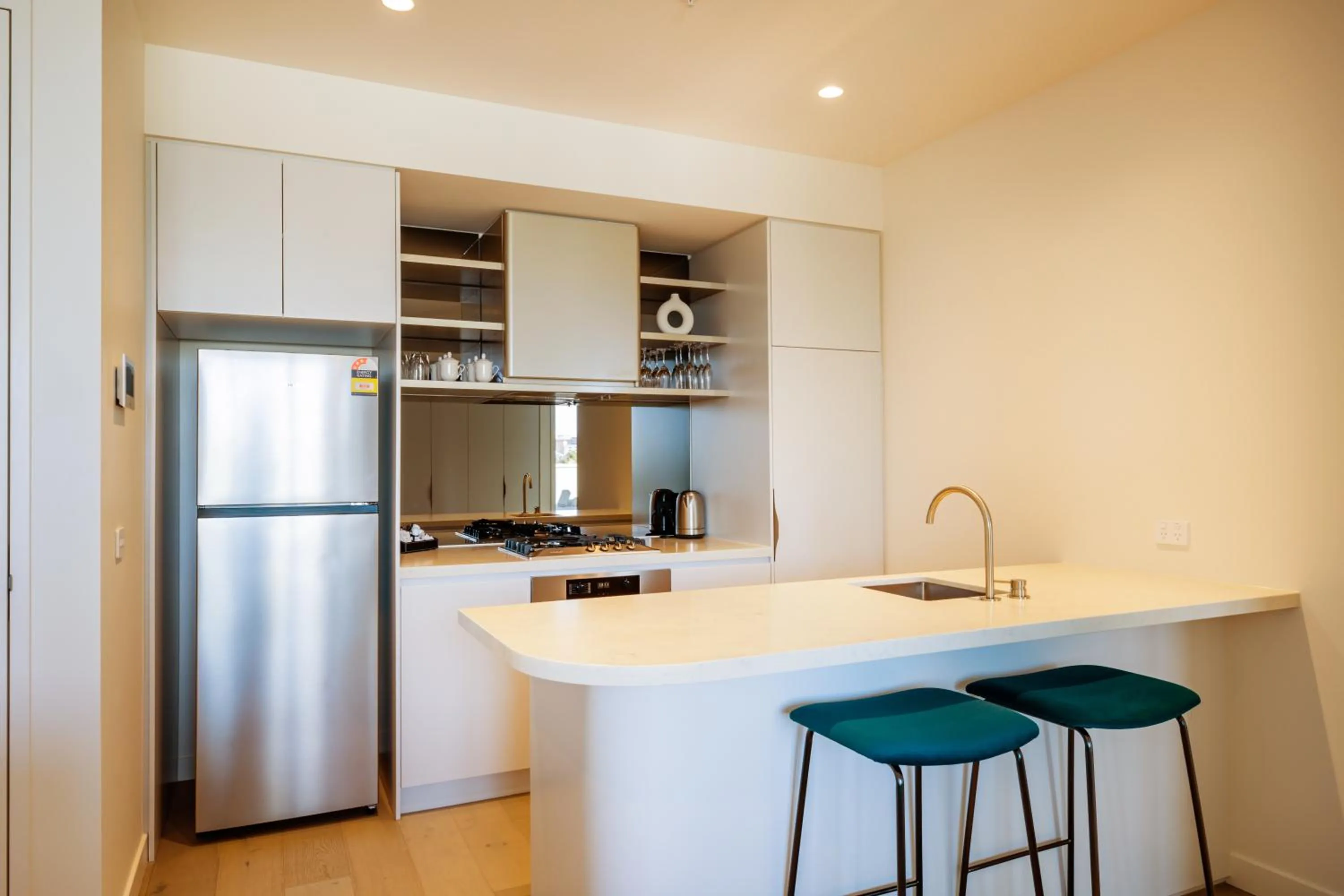 Kitchen or kitchenette in The Marker Apartments Melbourne