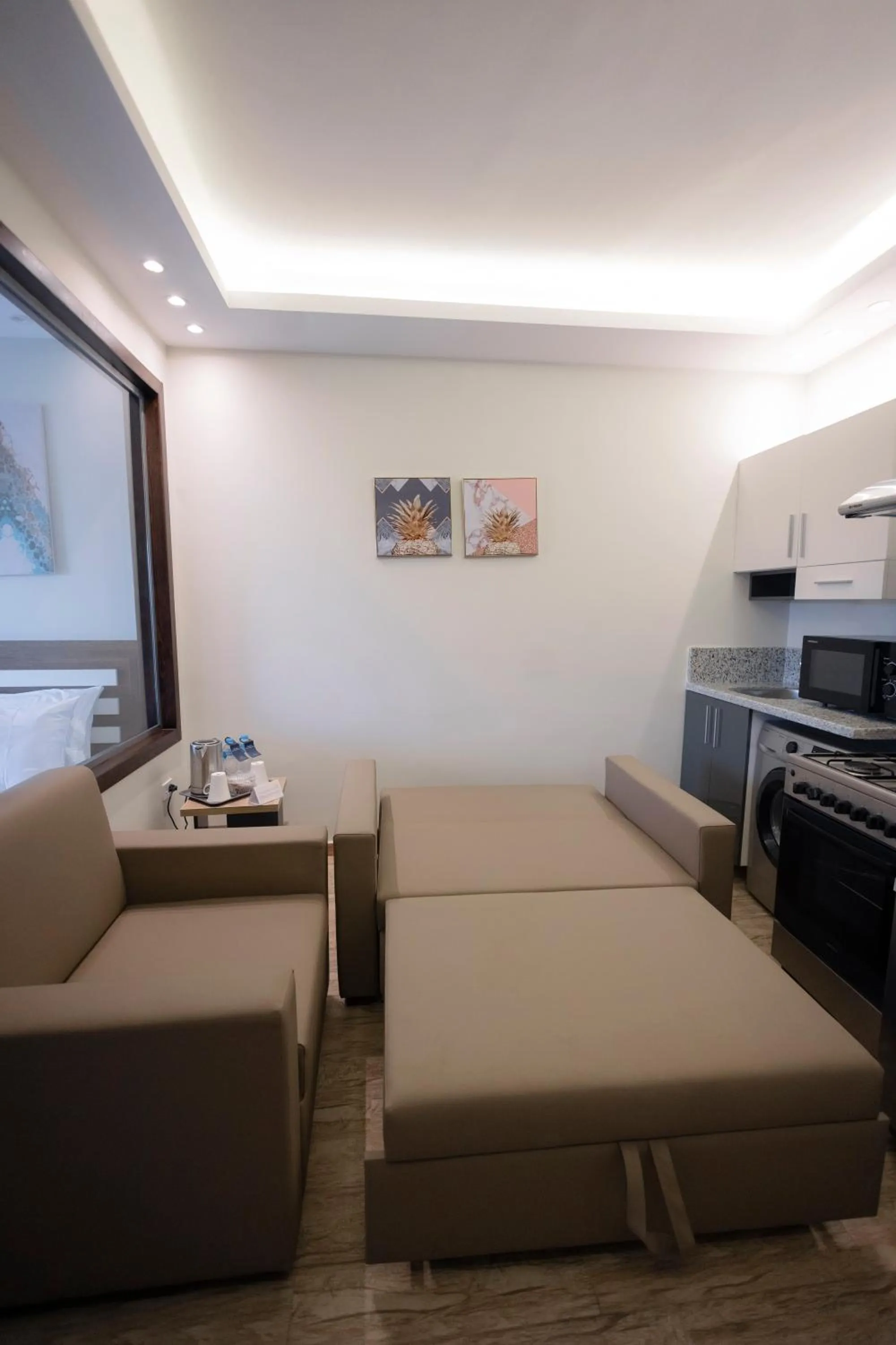 Seating area in Royal Inn Residence New Cairo