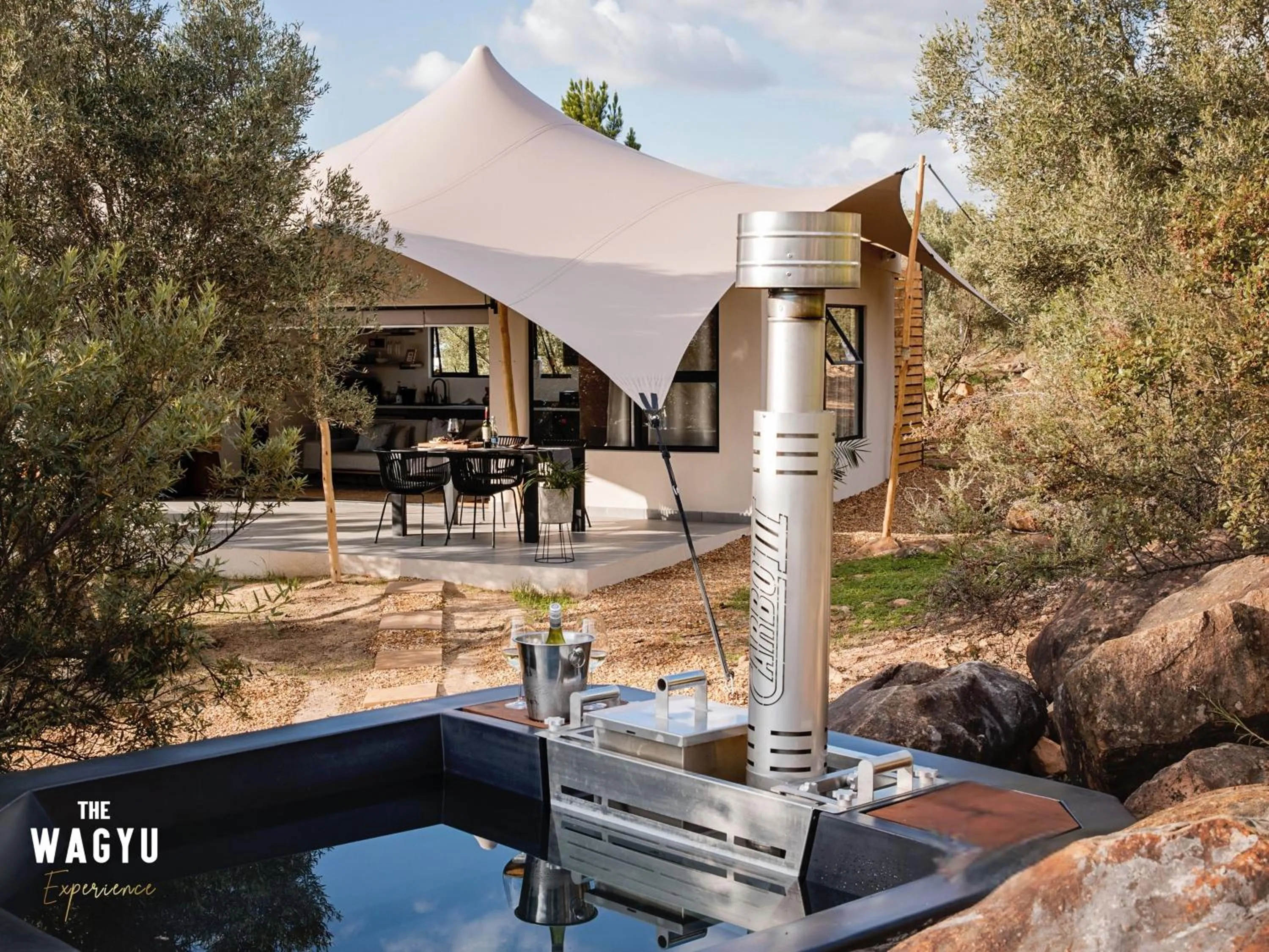 Hot Tub in Wagyu Mountain Lodge