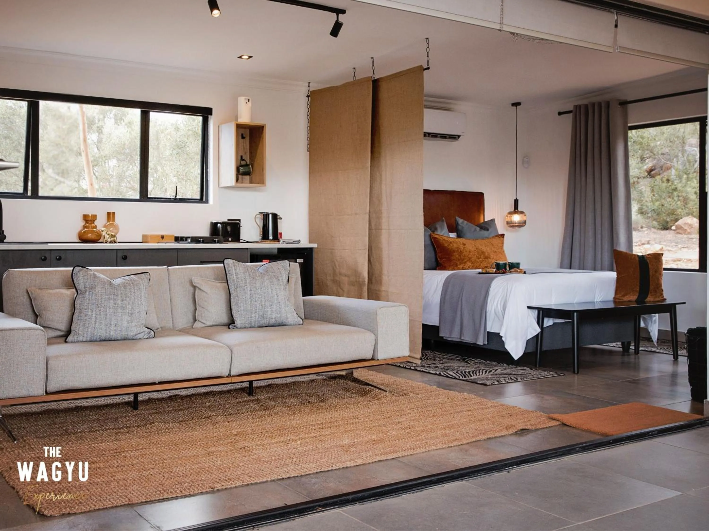 Living room in Wagyu Mountain Lodge