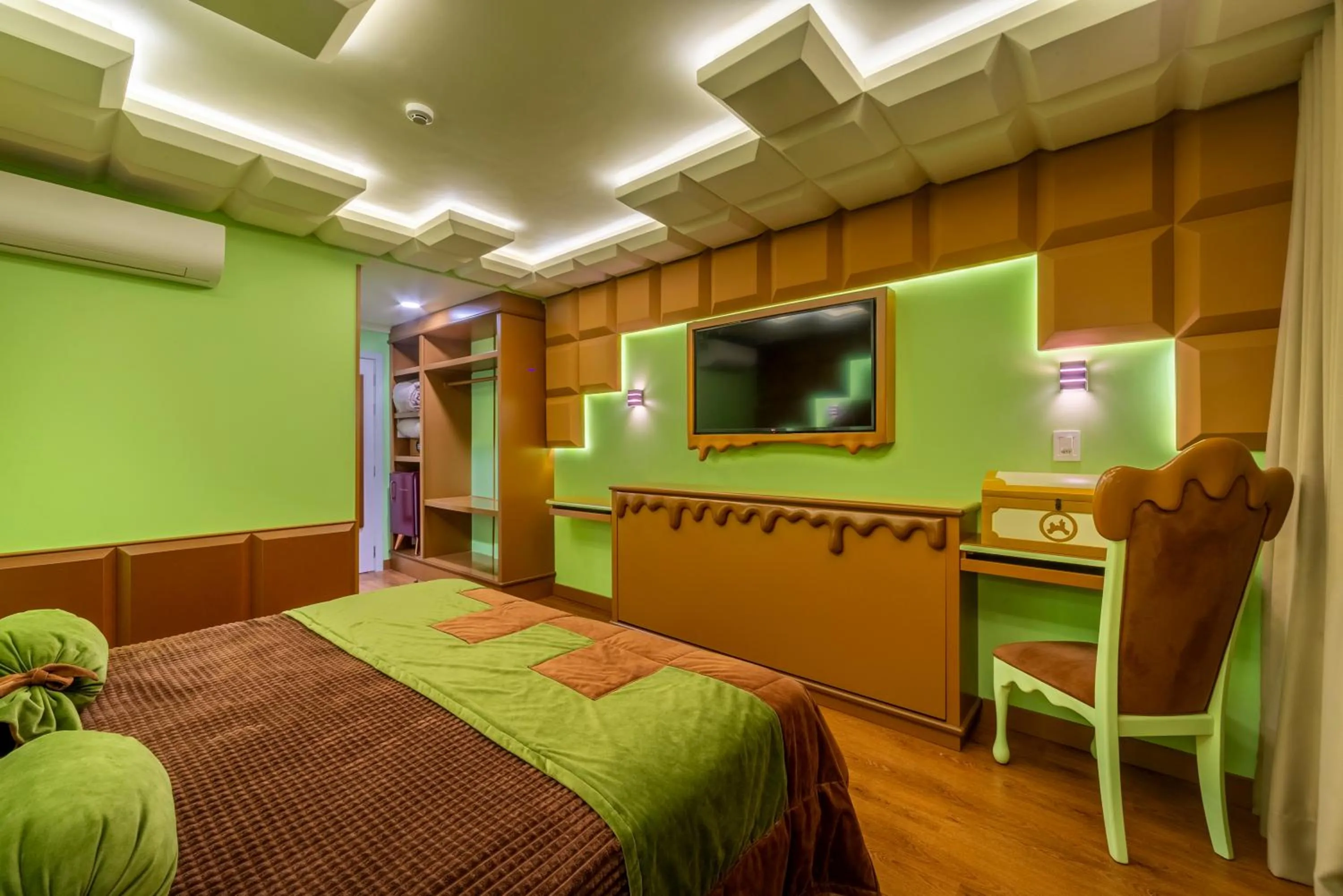 Bed in Chocoland Hotel Gramado