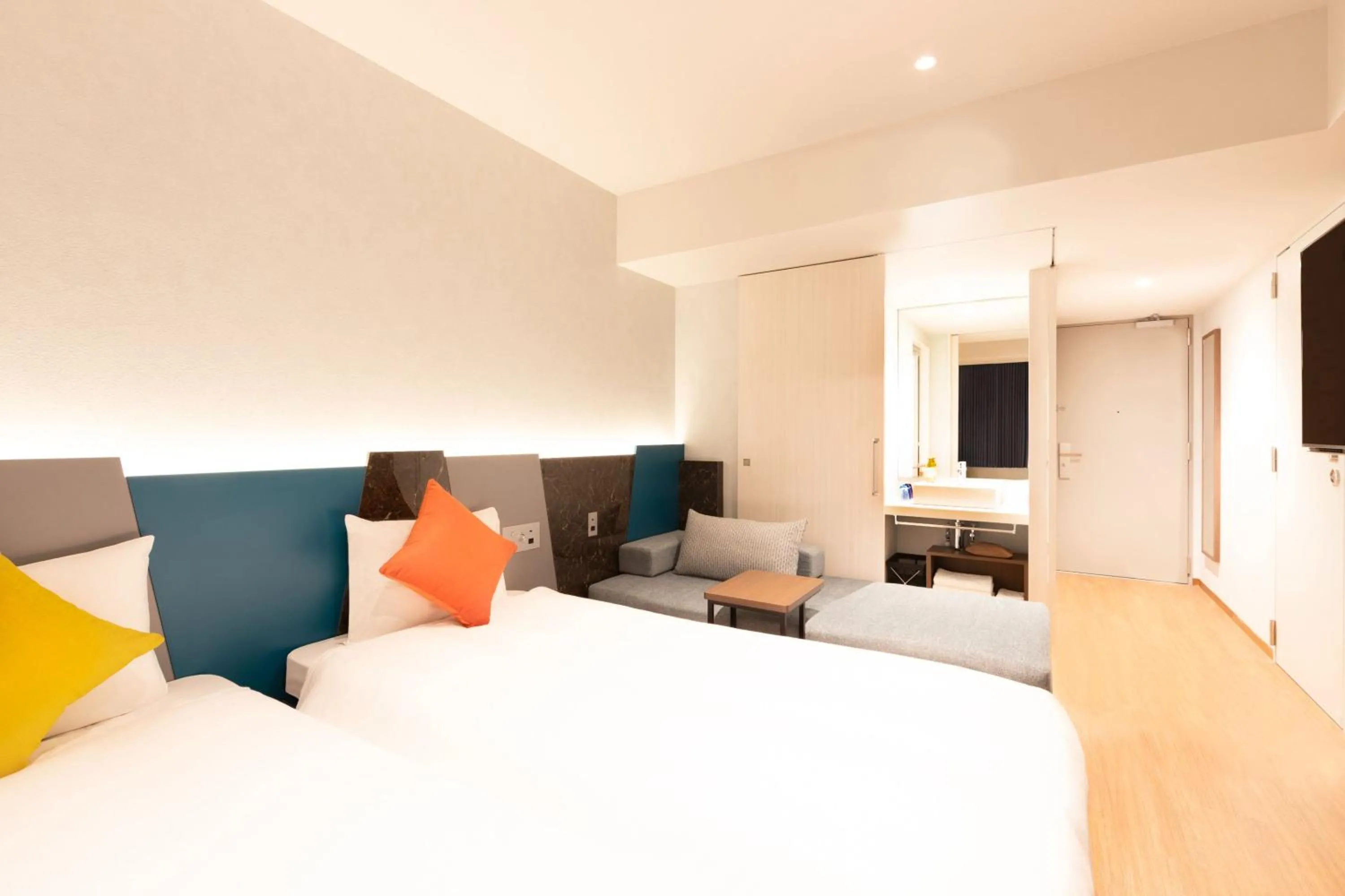 Bed in karaksa hotel colors Tokyo Yaesu