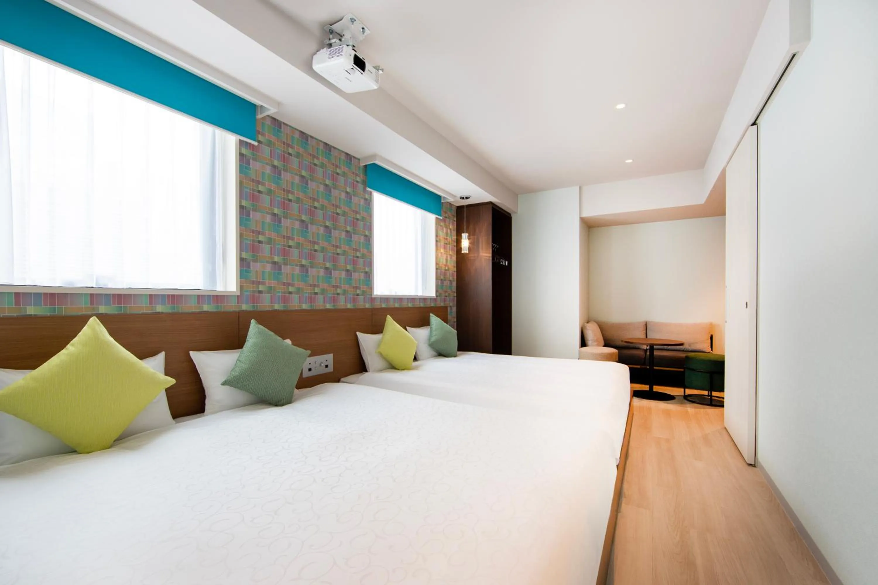 Bed in karaksa hotel colors Tokyo Yaesu