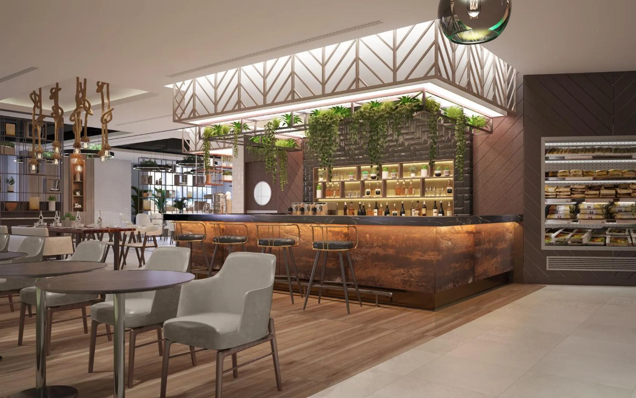 Restaurant/places to eat in DAMAC Hills 2 Hotel, an Edge by Rotana Hotel