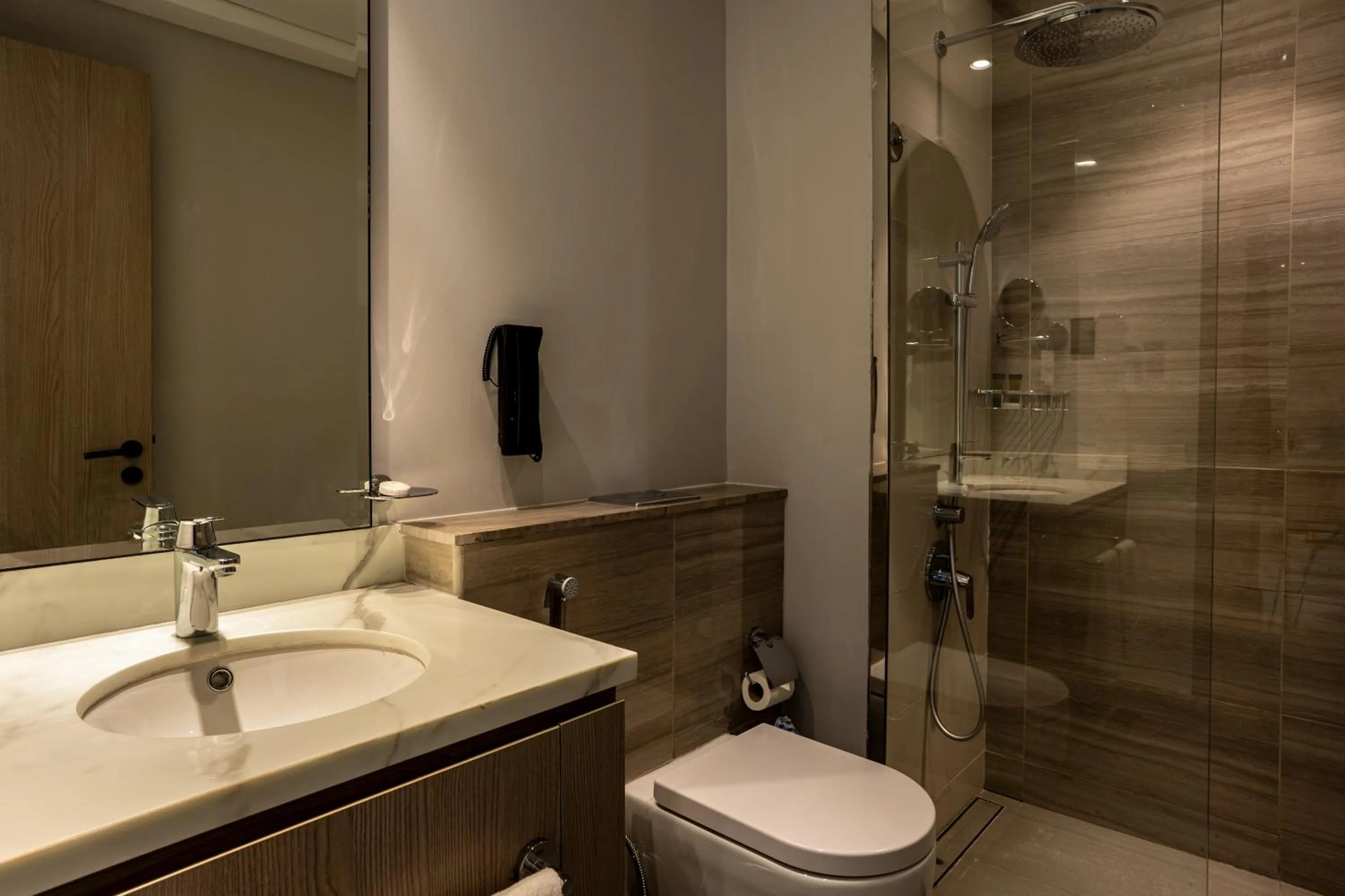 Bathroom in DAMAC Hills 2 Hotel, an Edge by Rotana Hotel