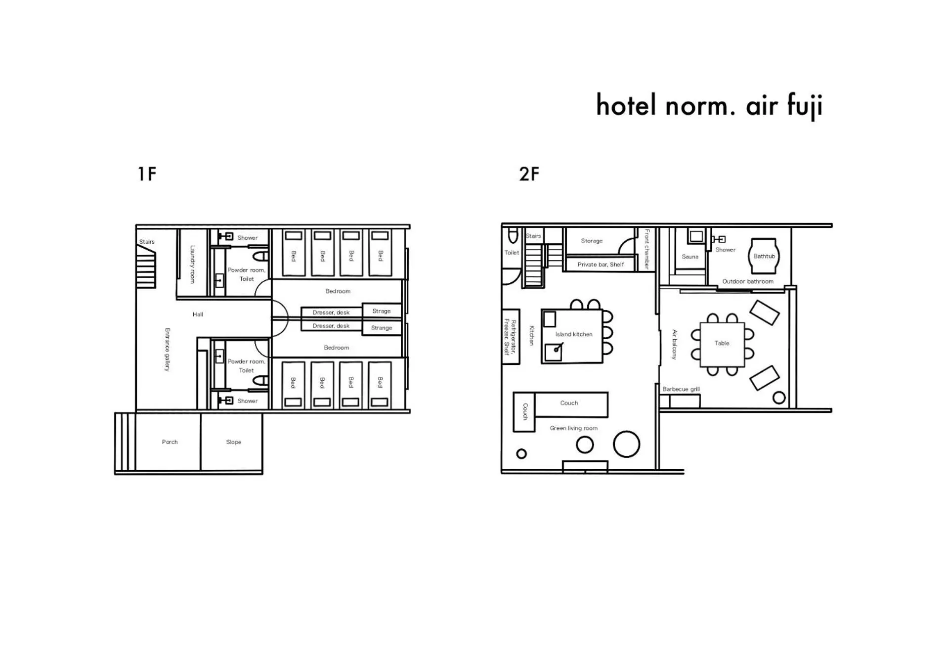 Floor plan in hotel norm air