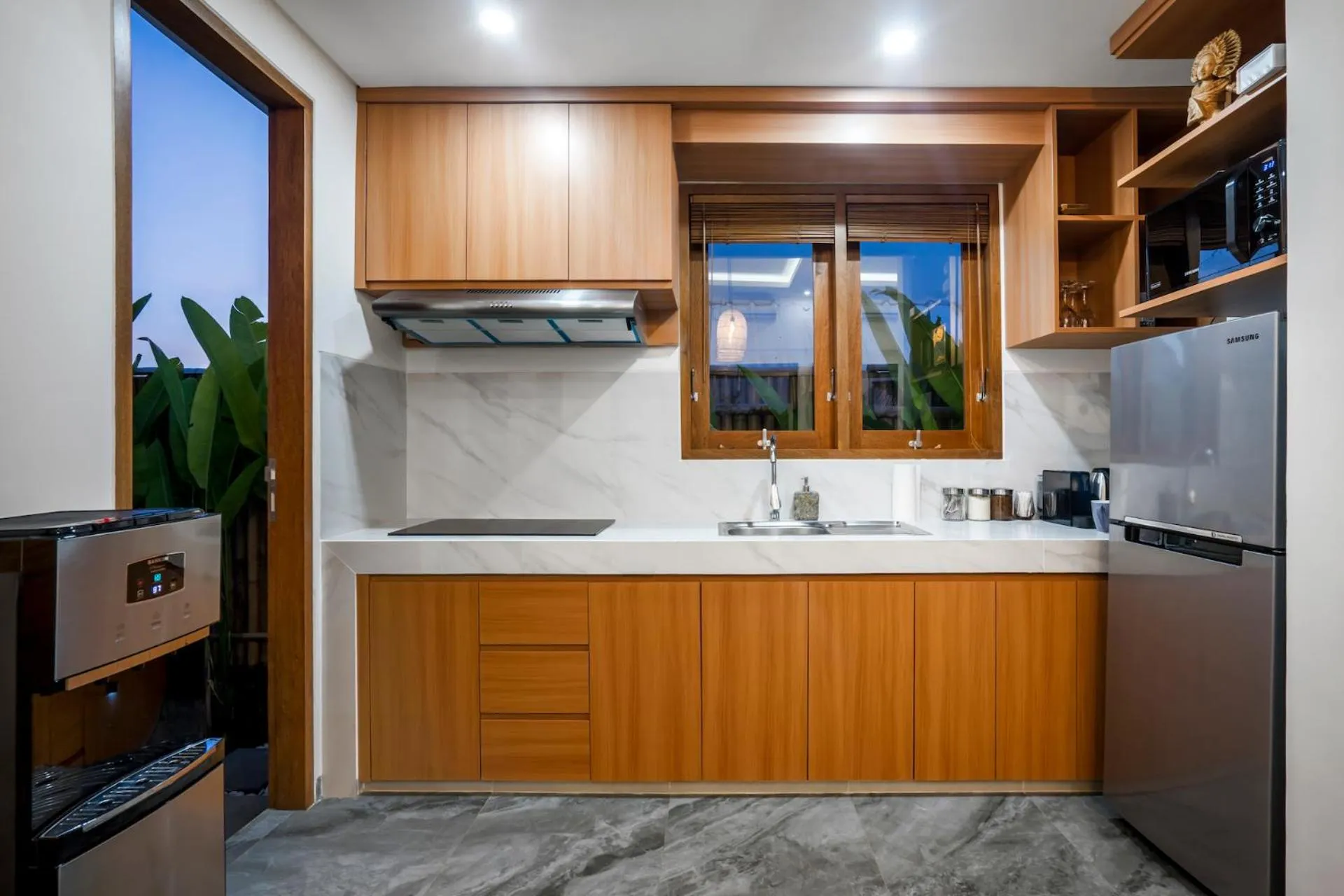 Kitchen or kitchenette in Villa Grateful by Alfred in Bali